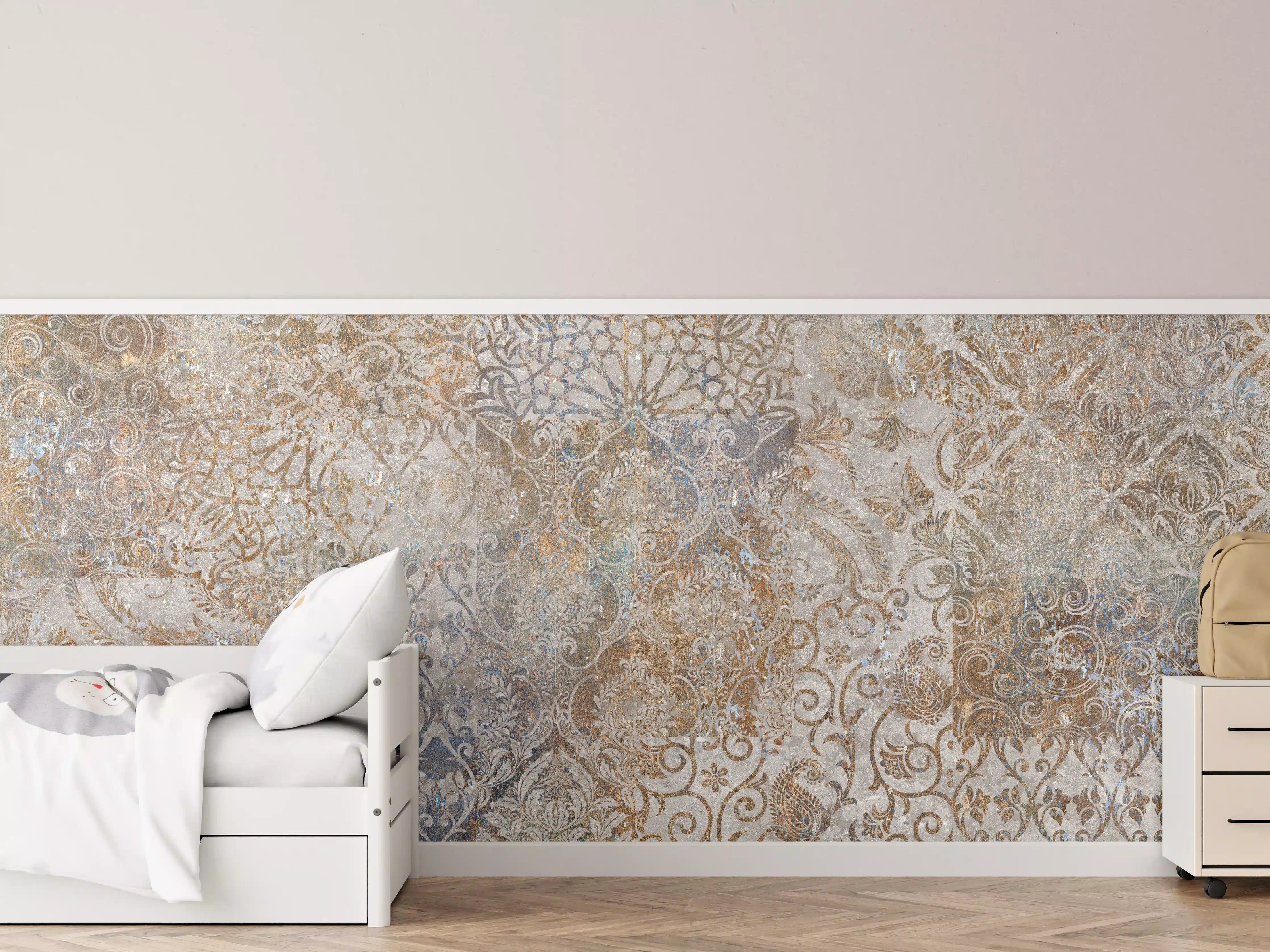 Kinderzimmer Wandgestaltung - Vintage Florales Design