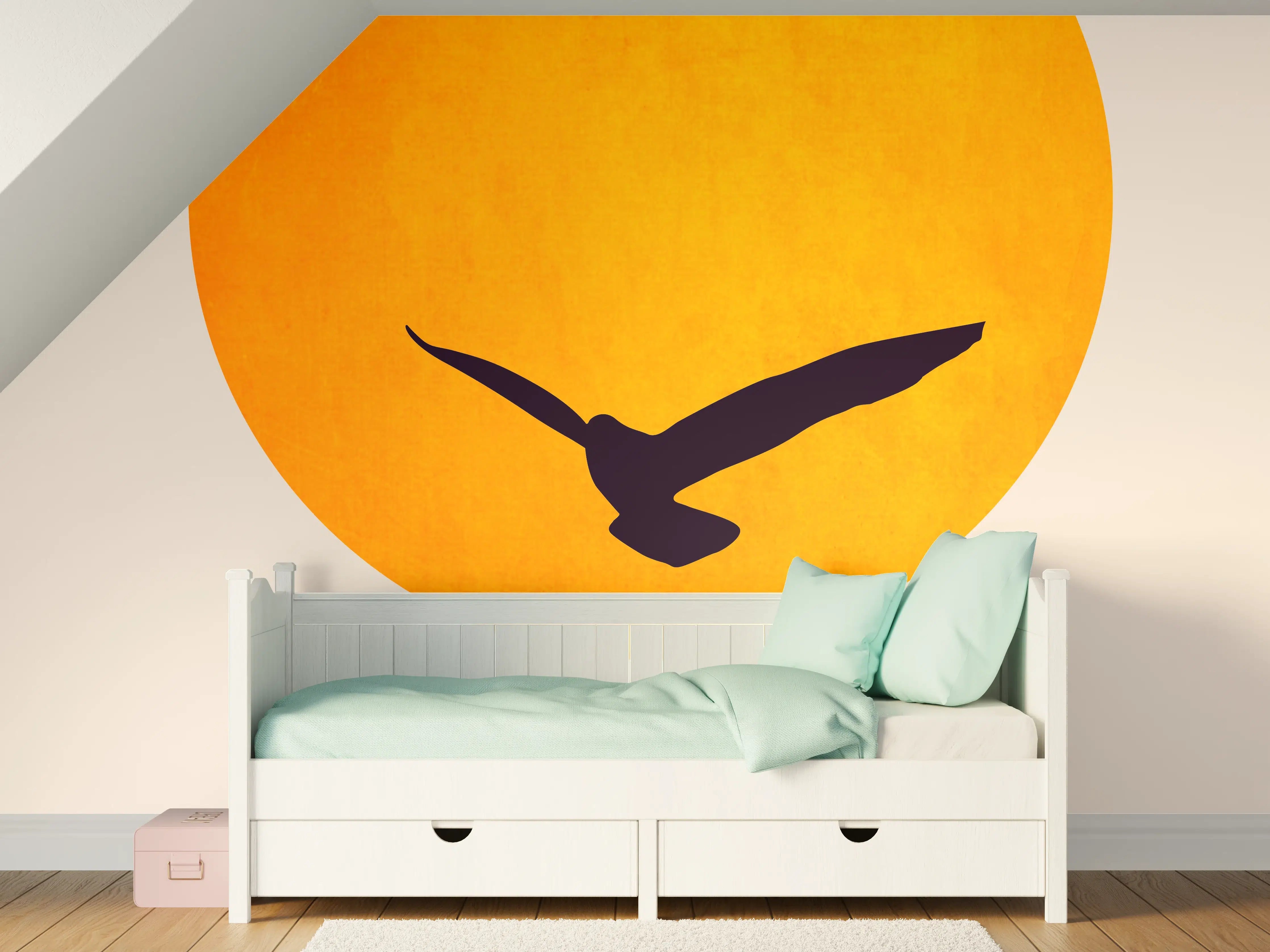Kinderzimmer Wandgestaltung - Vögel im Himmel - Grafik