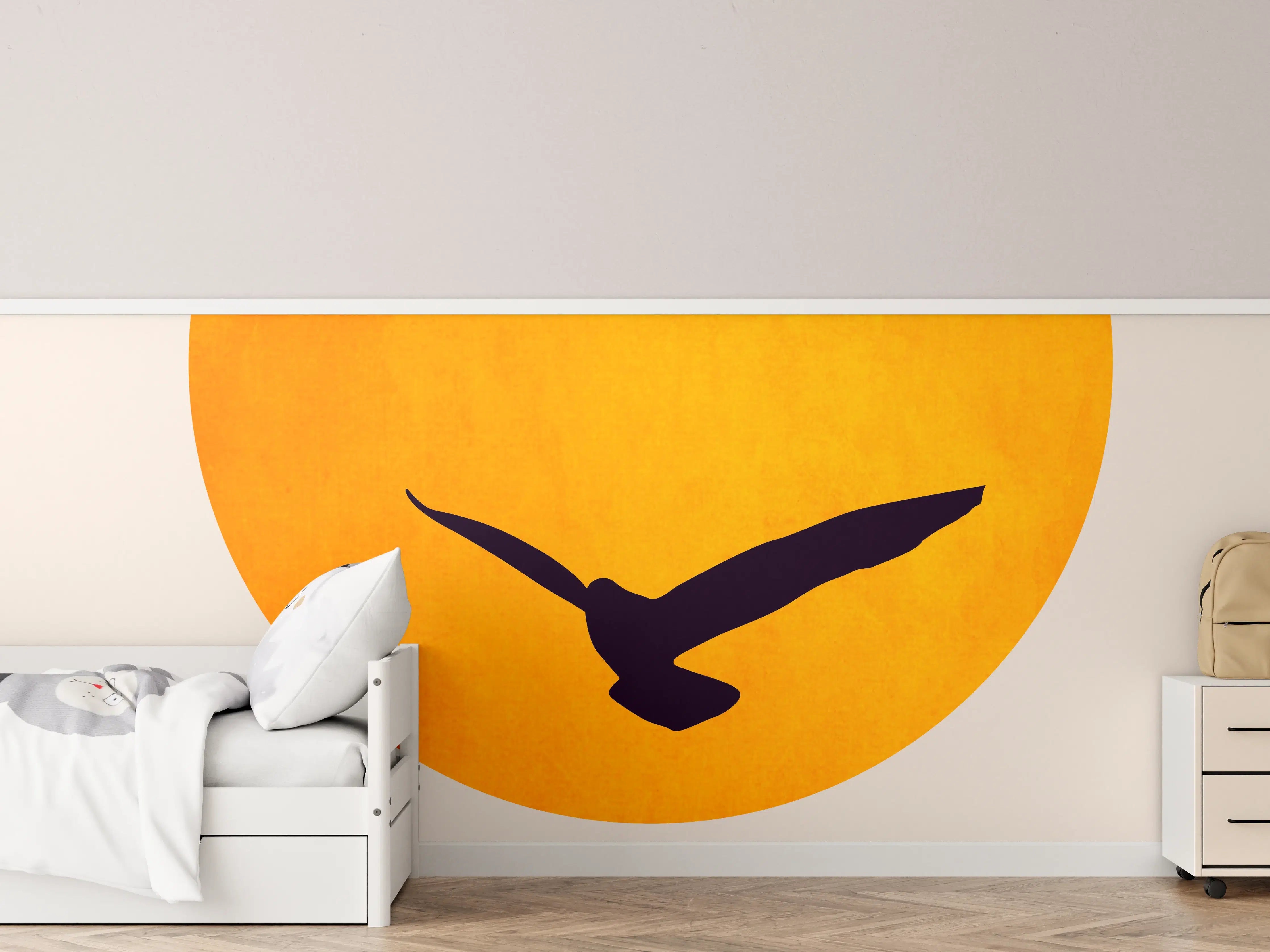 Kinderzimmer Wandgestaltung - Vögel im Himmel - Grafik