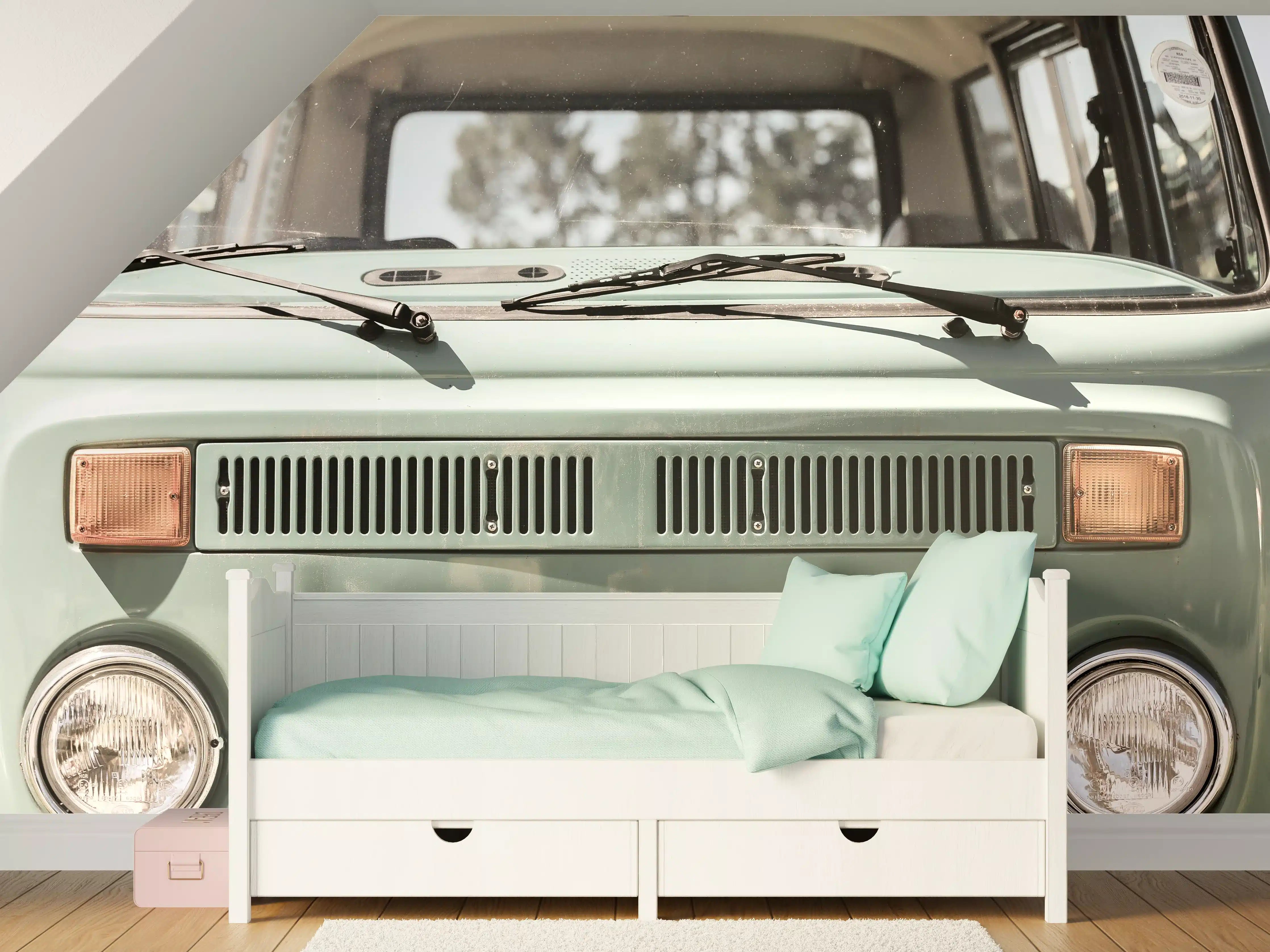 Kinderzimmer Wandgestaltung - Vw Kombi