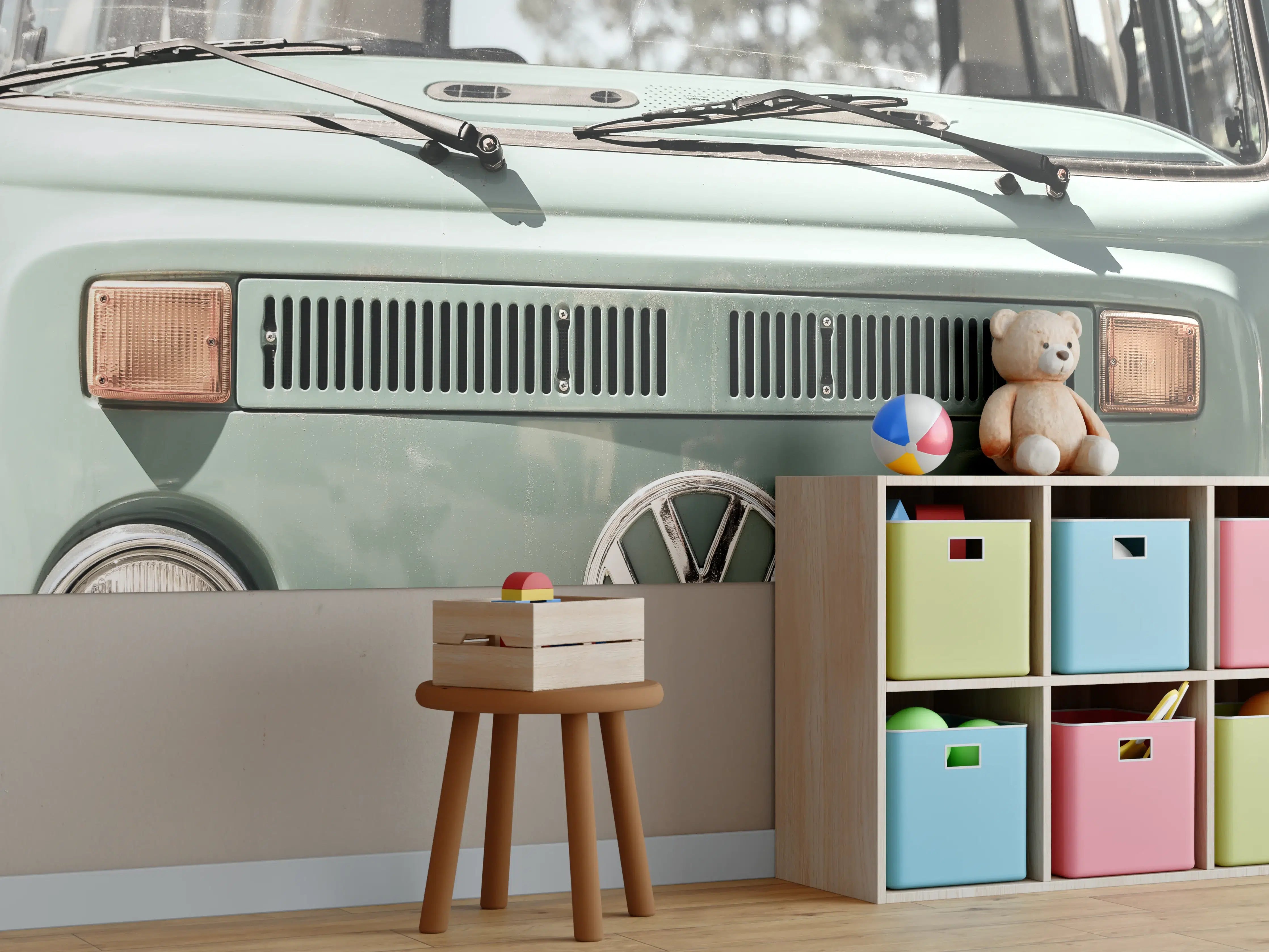 Kinderzimmer Wandgestaltung - Vw Kombi