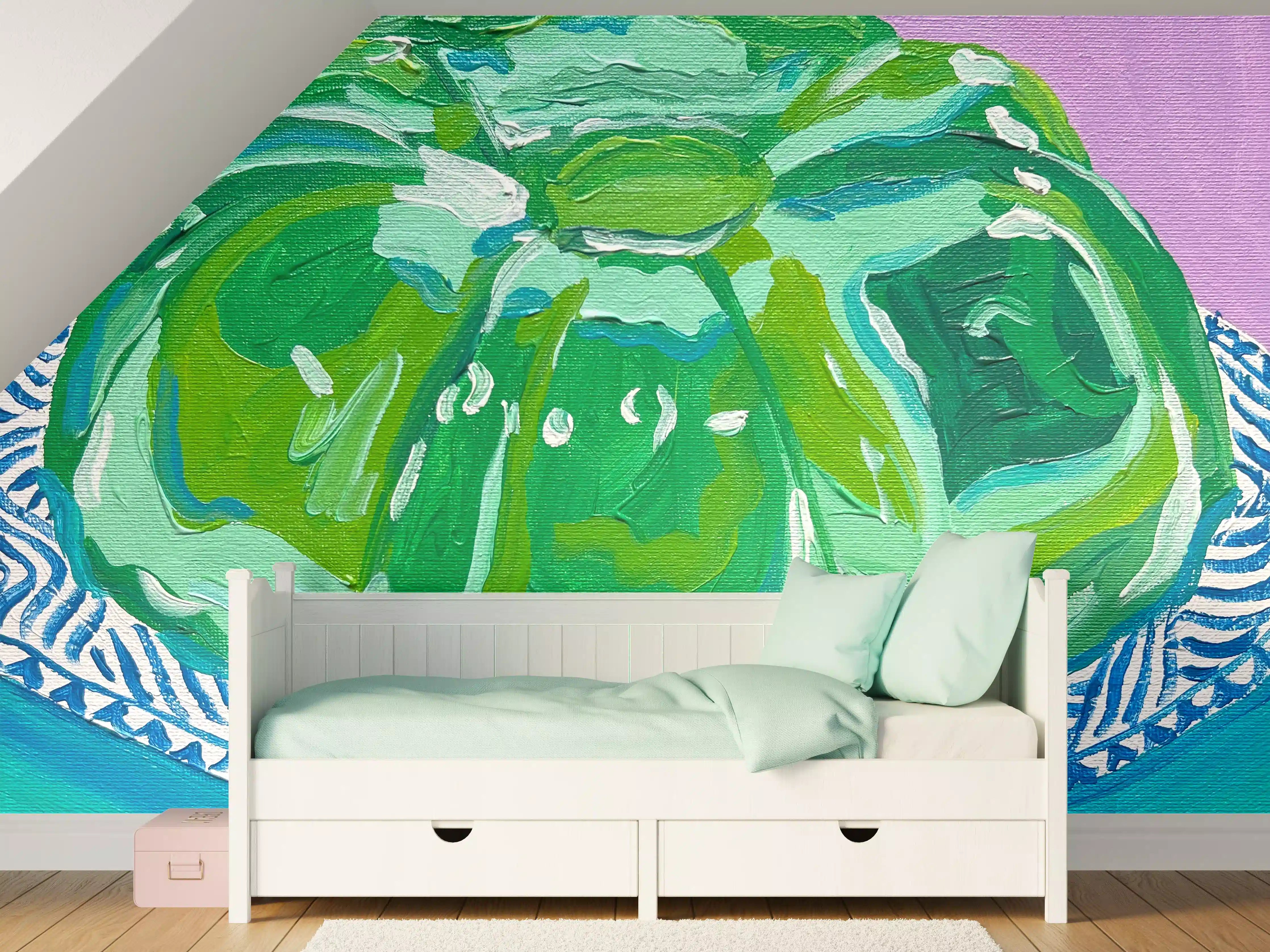 Kinderzimmer Wandgestaltung - Wackelpudding - Acryl Gemälde