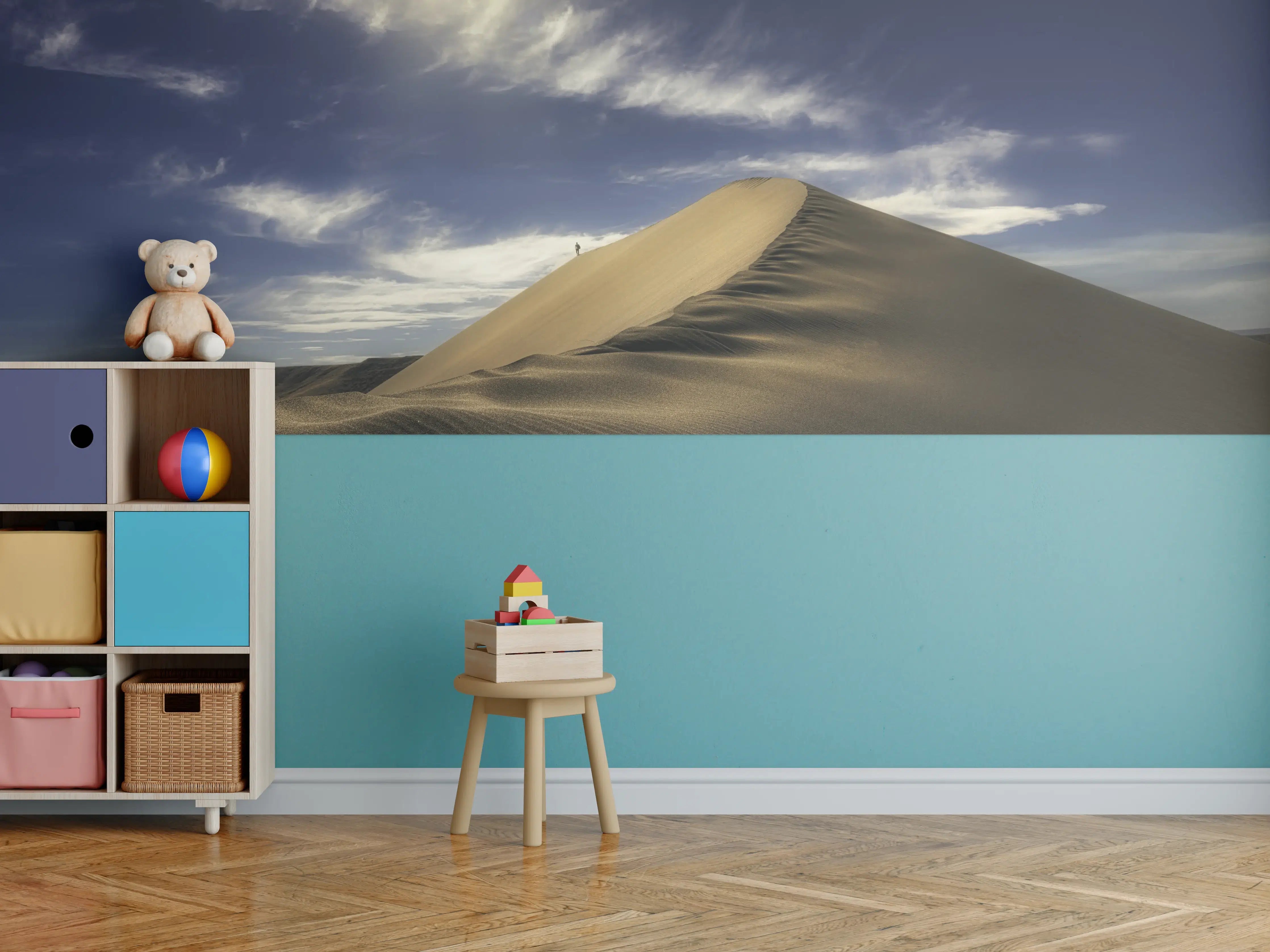 Kinderzimmer Wandgestaltung - Wanderer in der Wüste