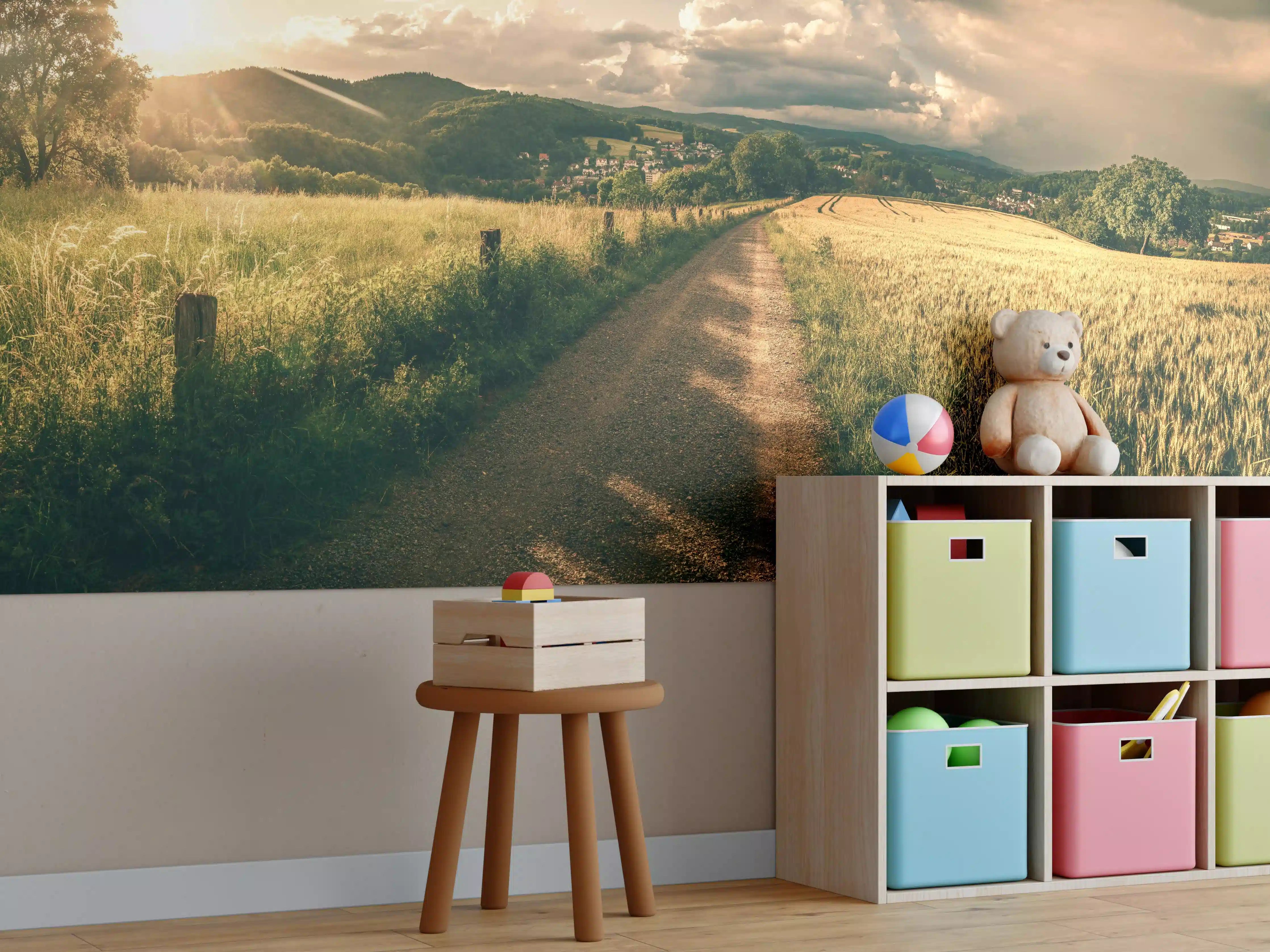 Kinderzimmer Wandgestaltung - Wanderpfad