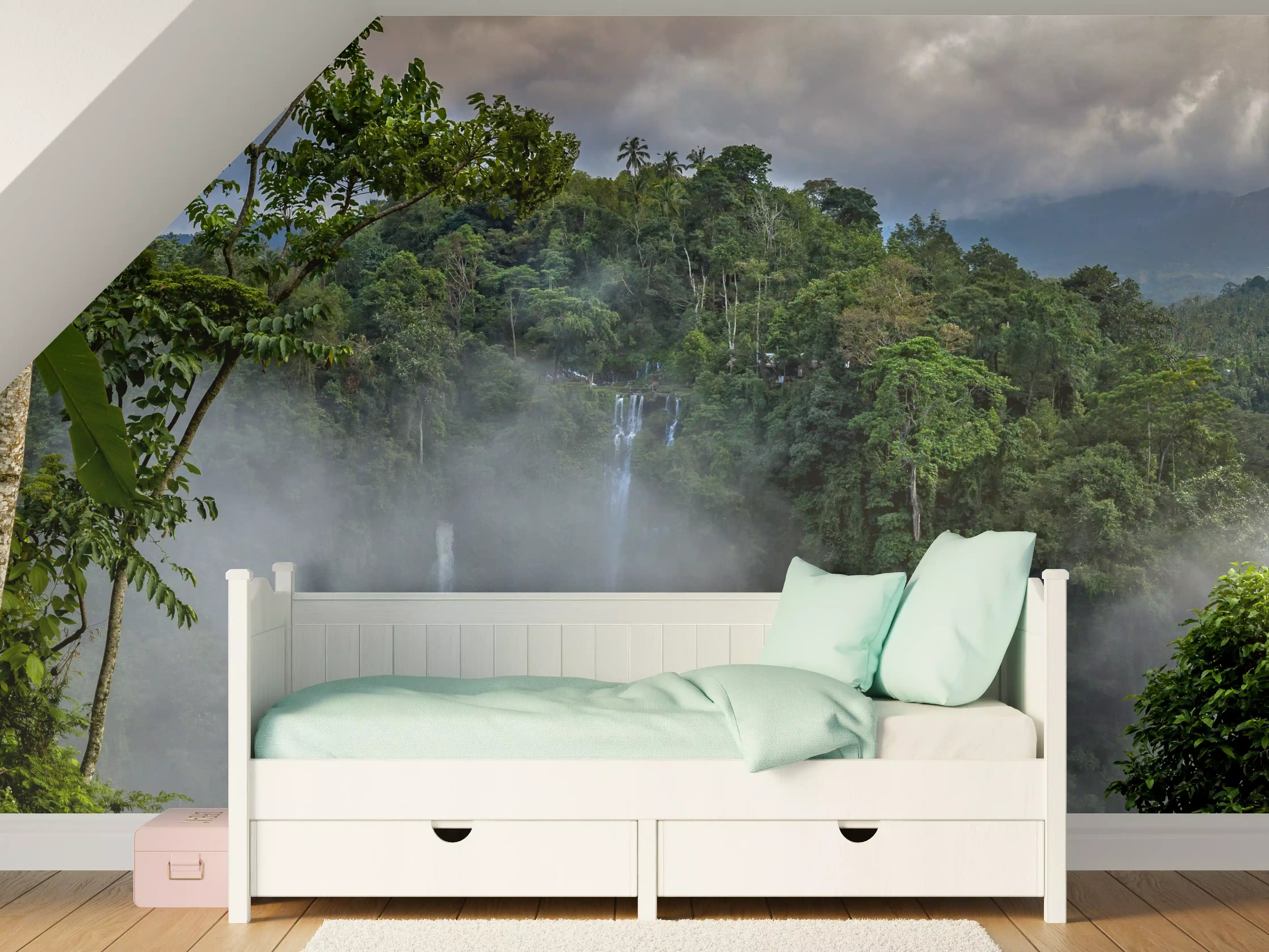 Kinderzimmer Wandgestaltung - Wasserfälle im Regenwald