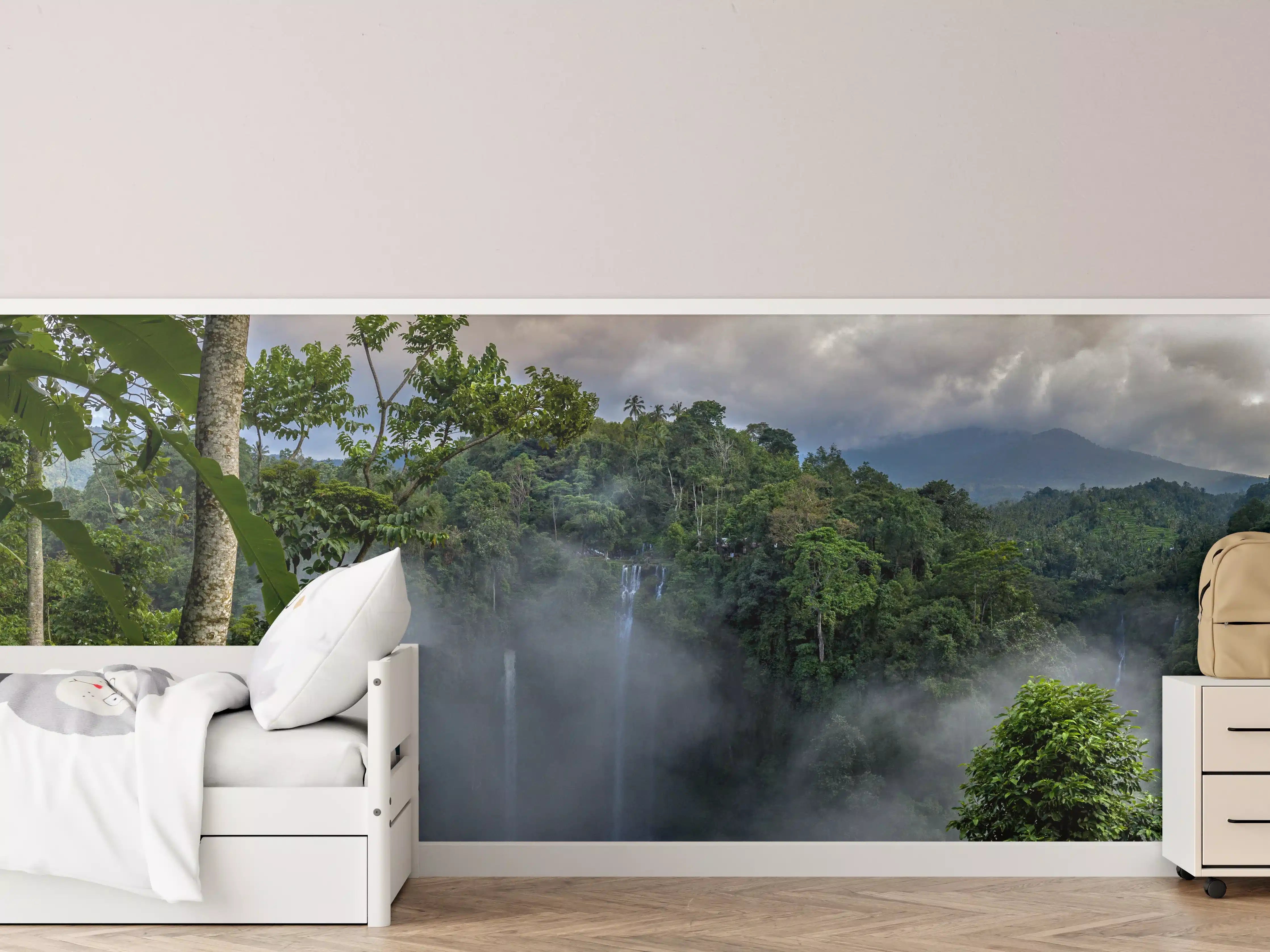 Kinderzimmer Wandgestaltung - Wasserfälle im Regenwald