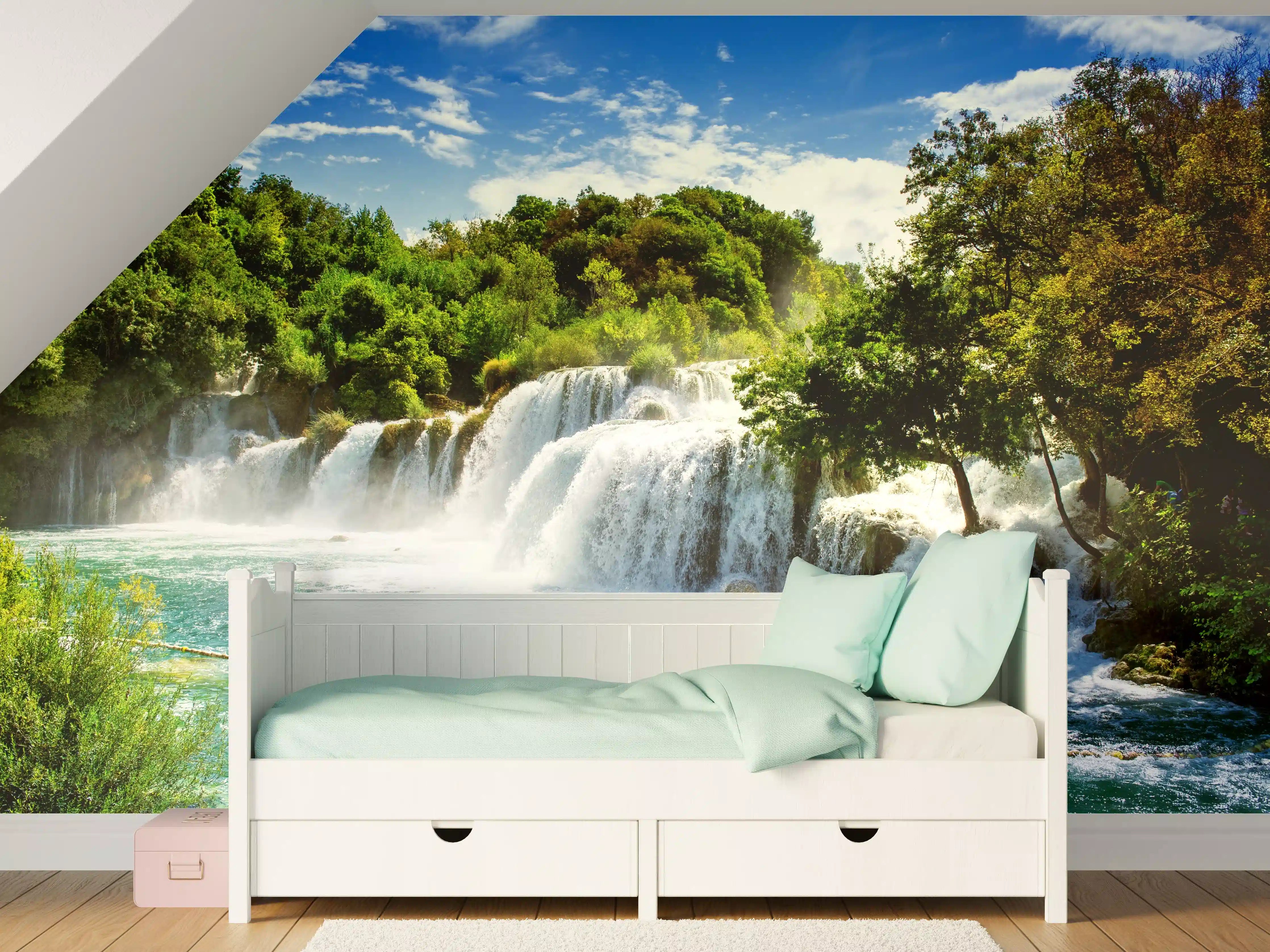 Kinderzimmer Wandgestaltung - Wasserfälle in Krka