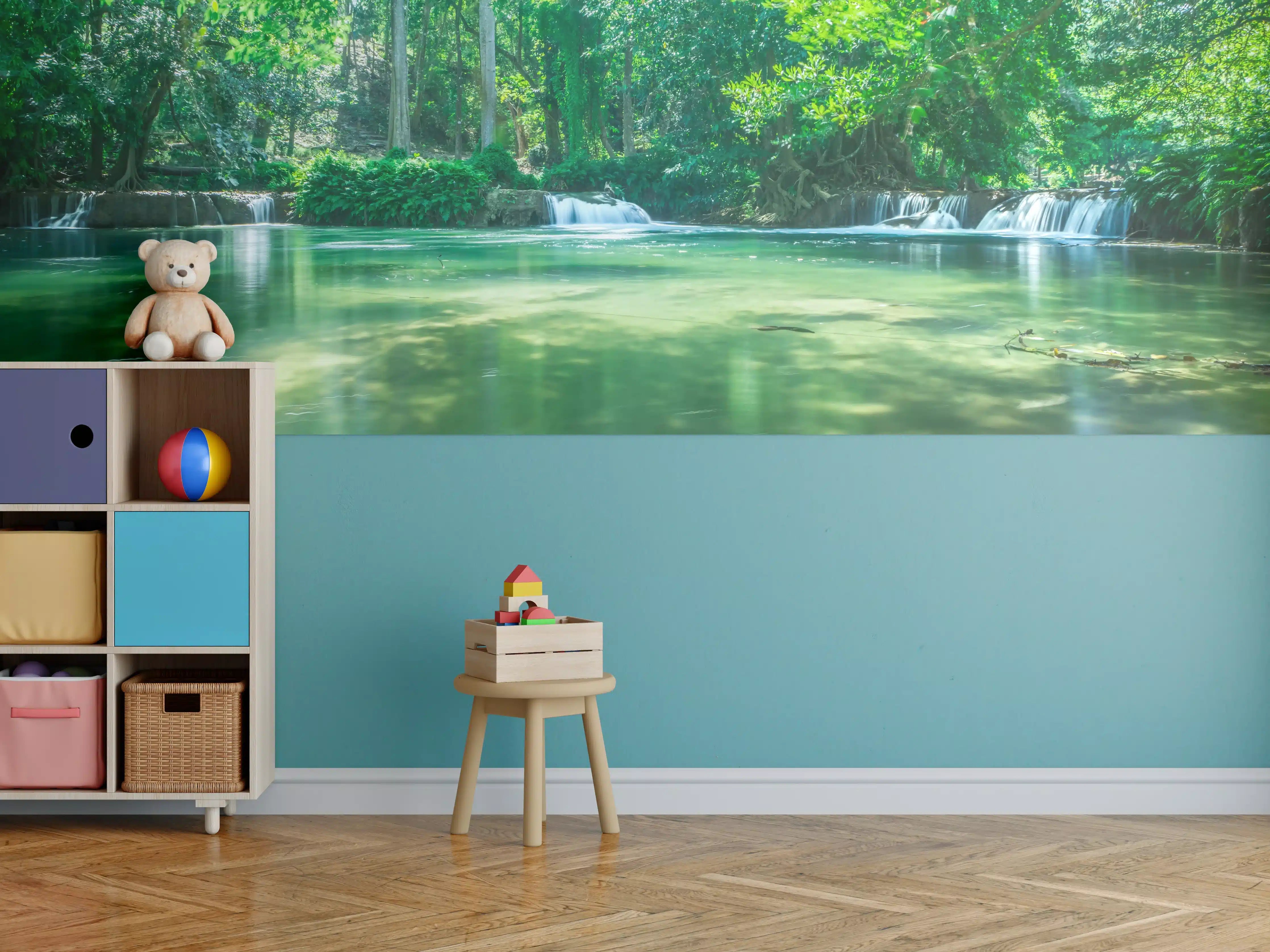 Kinderzimmer Wandgestaltung - Wasserfall in Chet Sao No