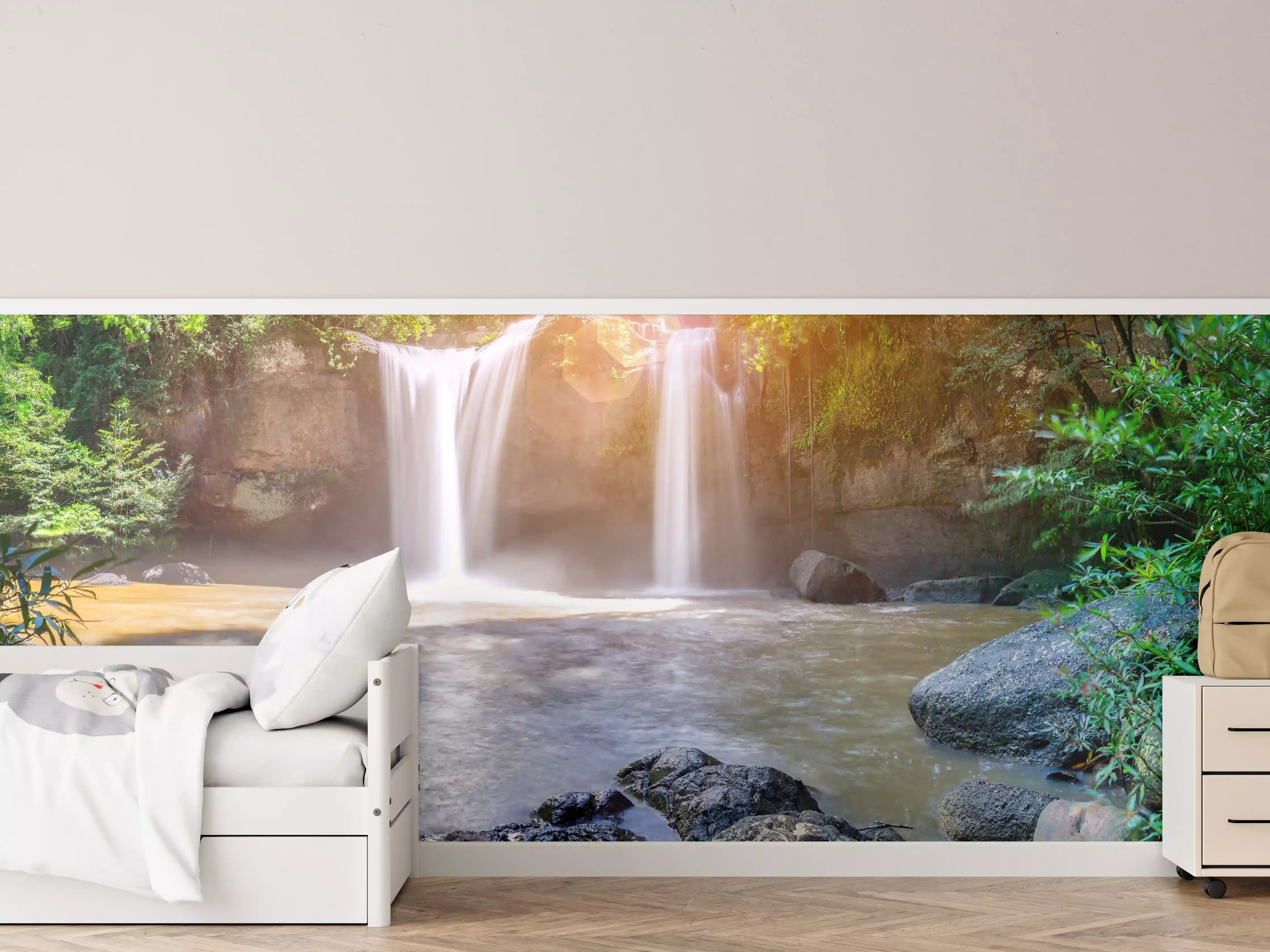 Kinderzimmer Wandgestaltung - Wasserfall in Malaysia - Asien