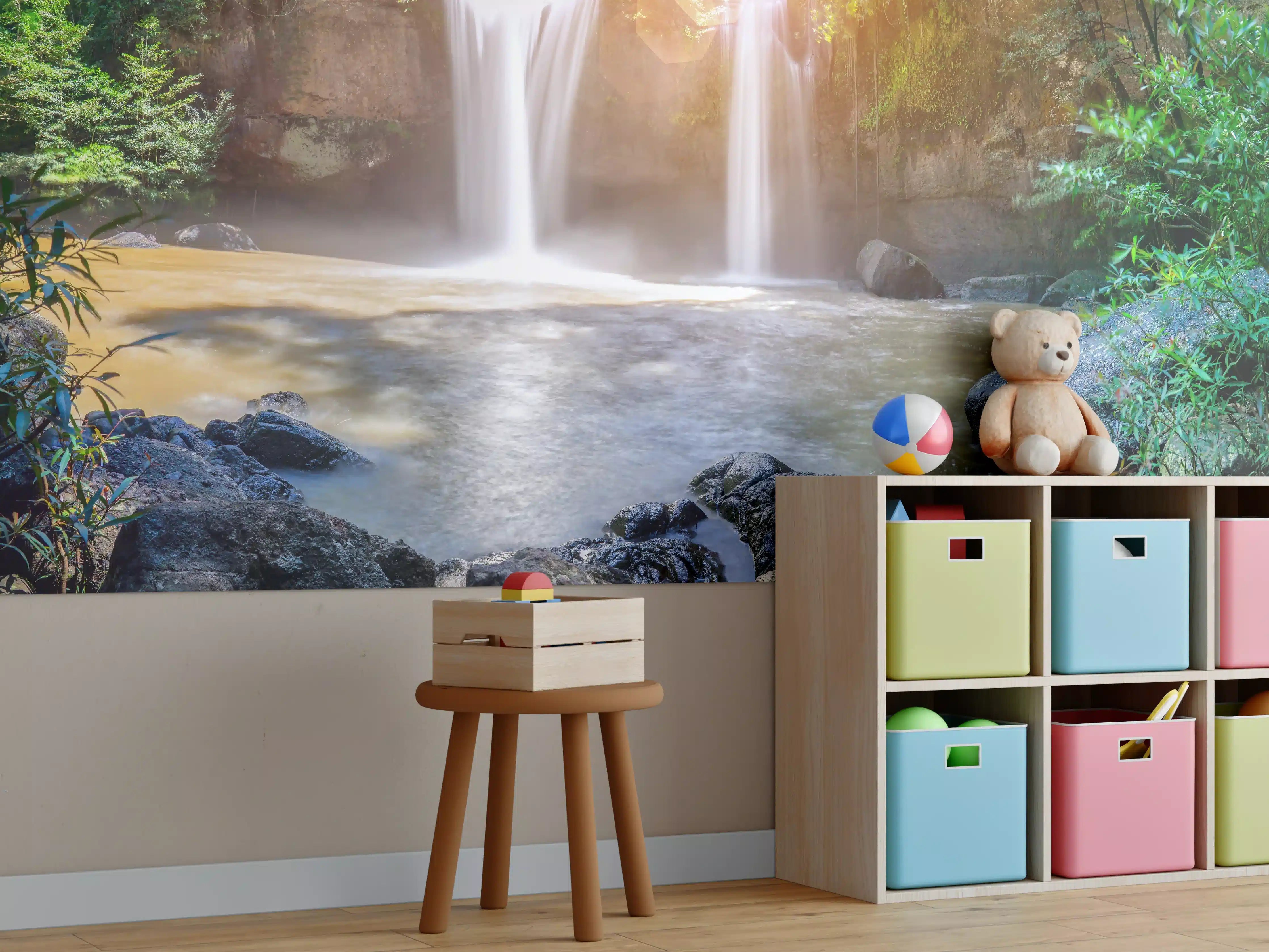Kinderzimmer Wandgestaltung - Wasserfall in Malaysia - Asien