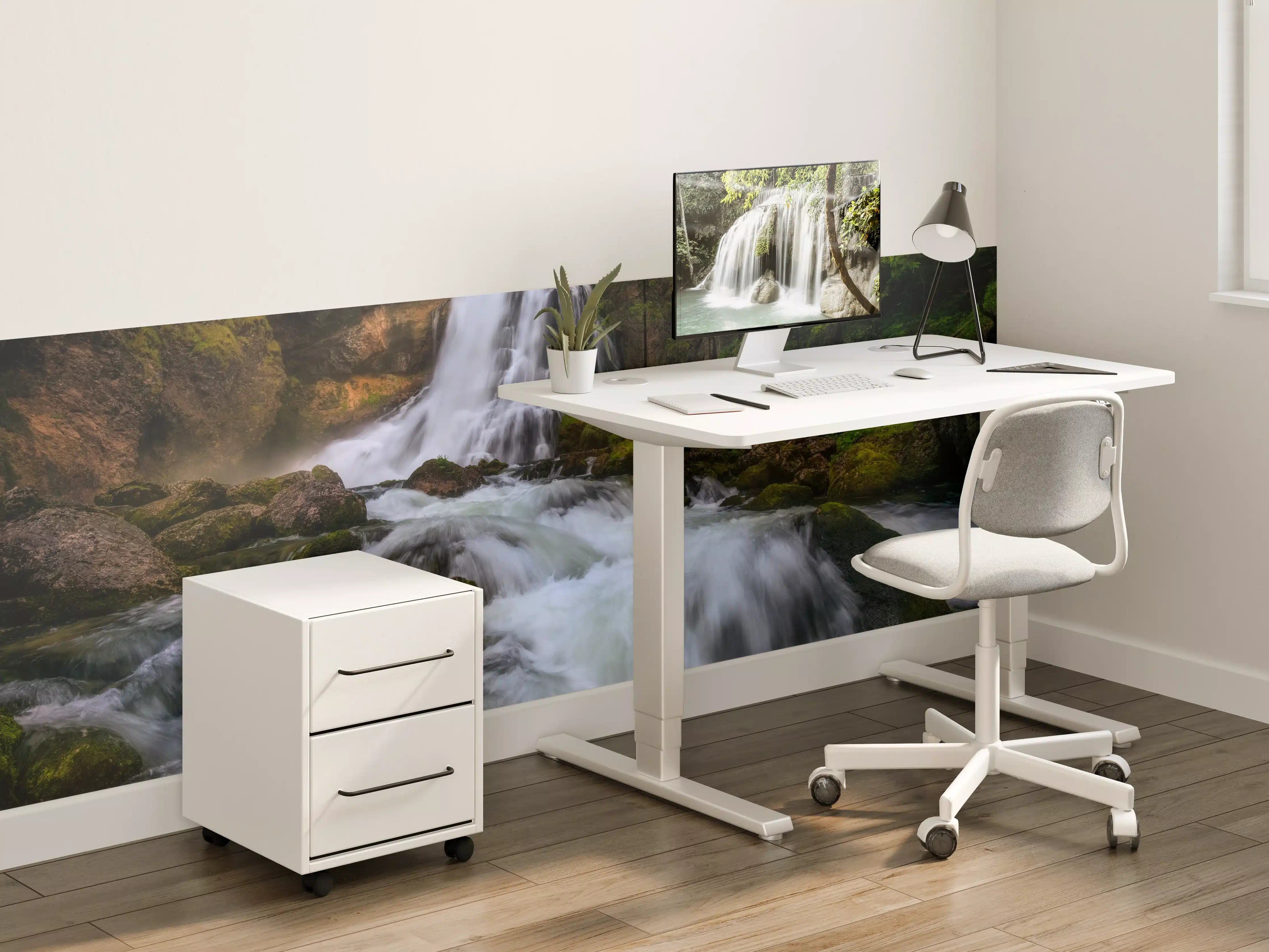 Kinderzimmer Wandgestaltung - Wasserfall in bergiger Region