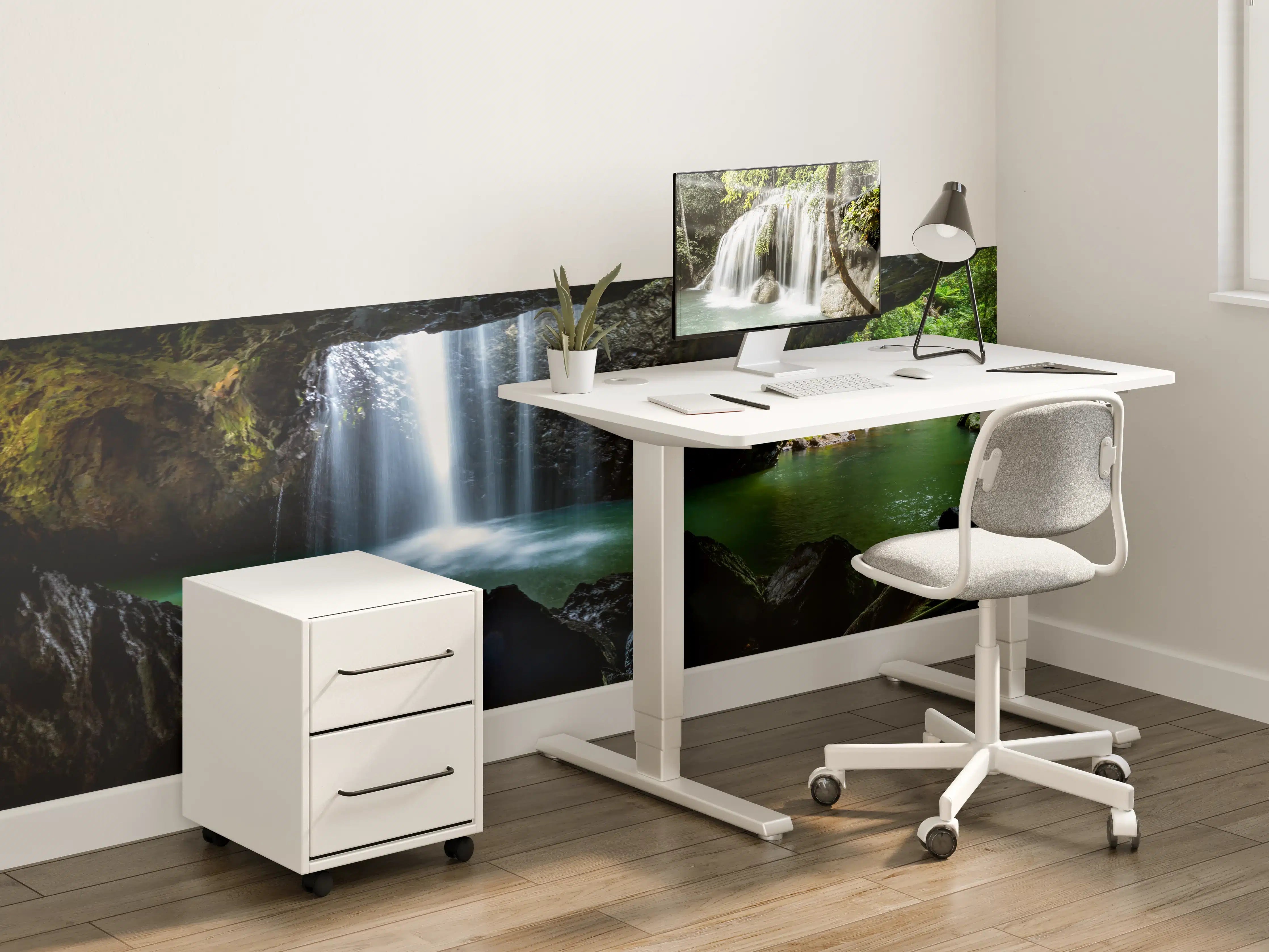 Kinderzimmer Wandgestaltung - Wasserfall in der Höhle