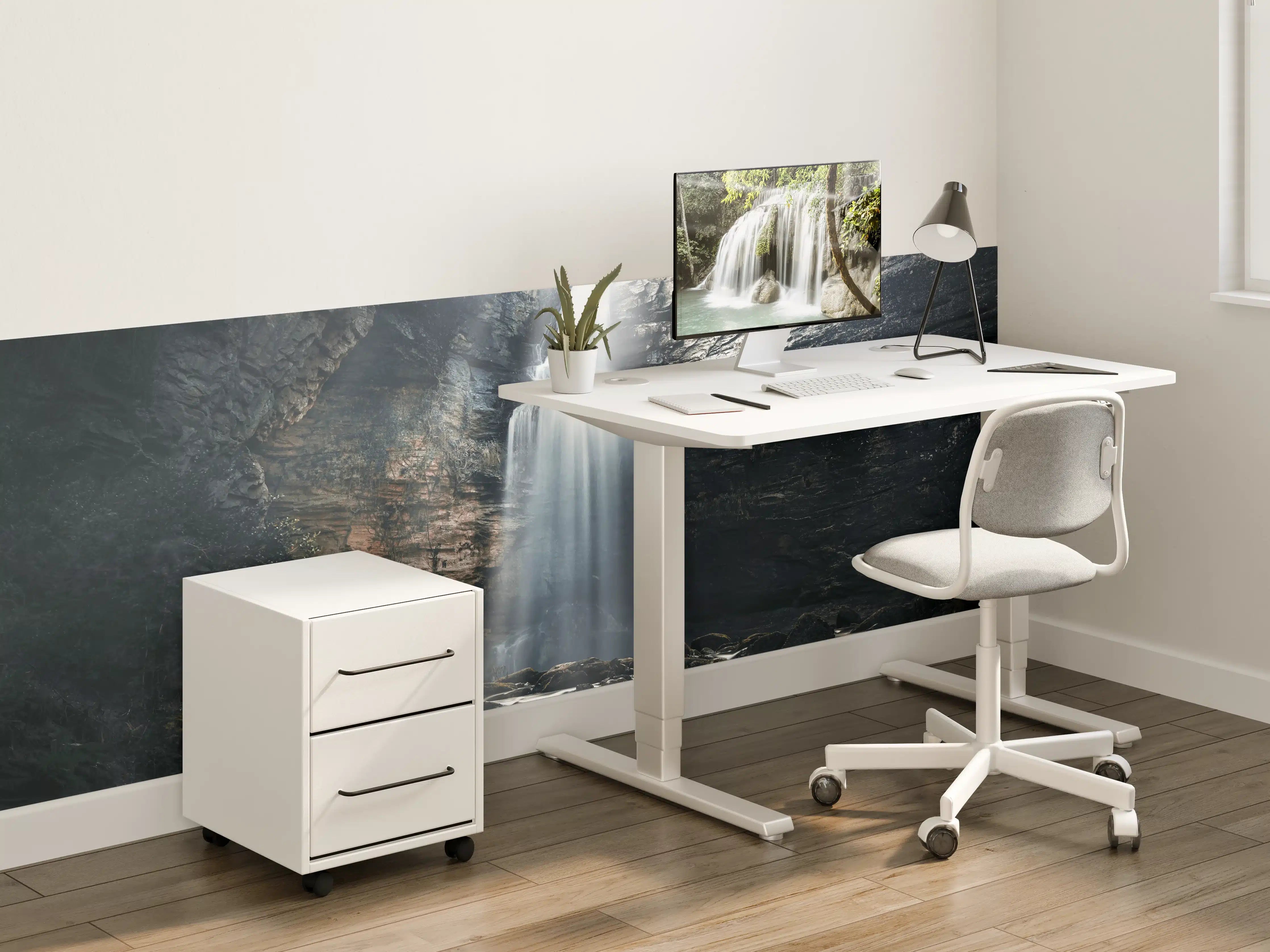 Kinderzimmer Wandgestaltung - Wasserfall in geheimnisvoller Schlucht