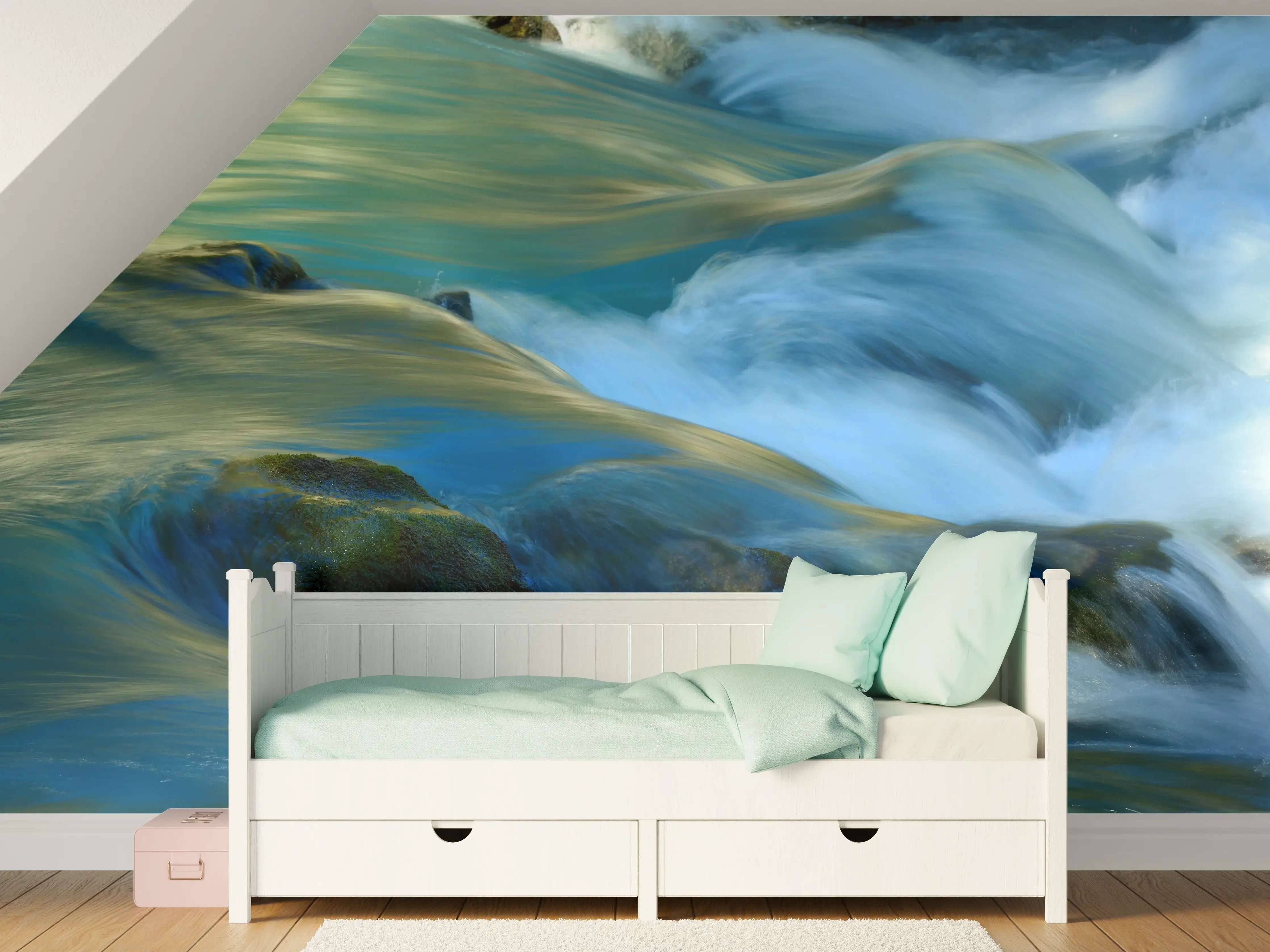 Kinderzimmer Wandgestaltung - Wasserströmung im Kaukasus