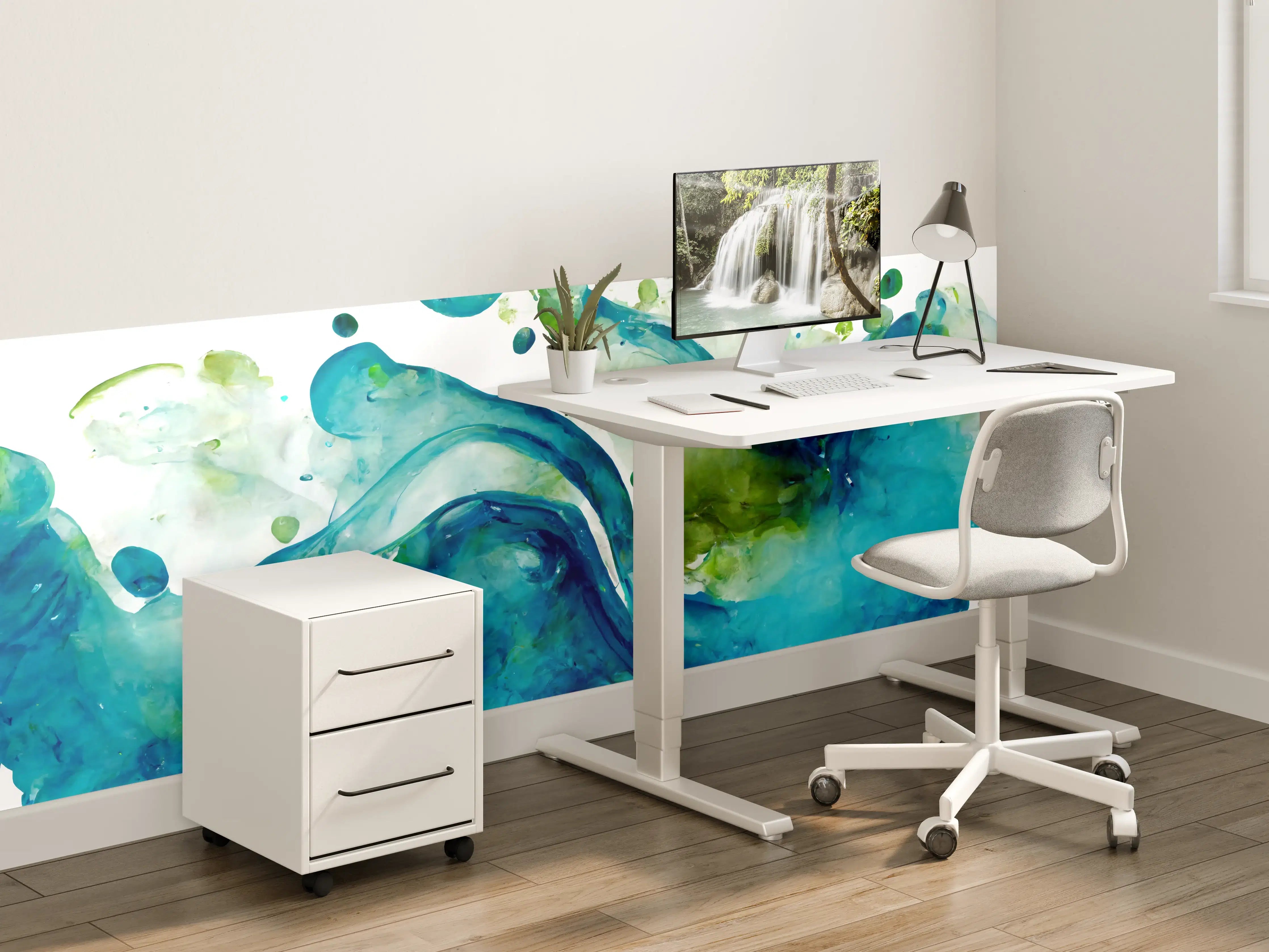 Kinderzimmer Wandgestaltung - Wassertropfen - Kunstmalerei