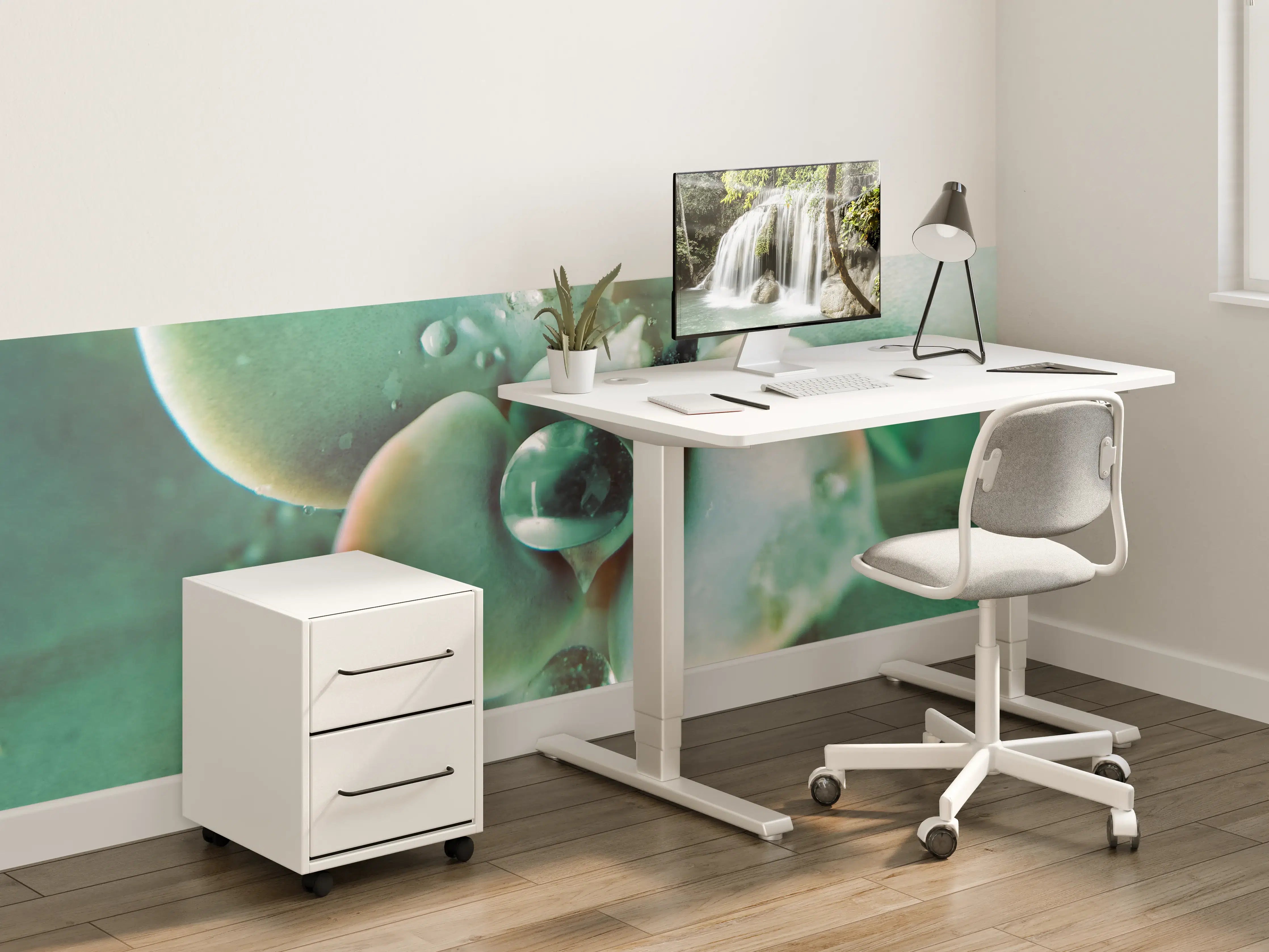 Kinderzimmer Wandgestaltung - Wassertropfen - Sukkulente