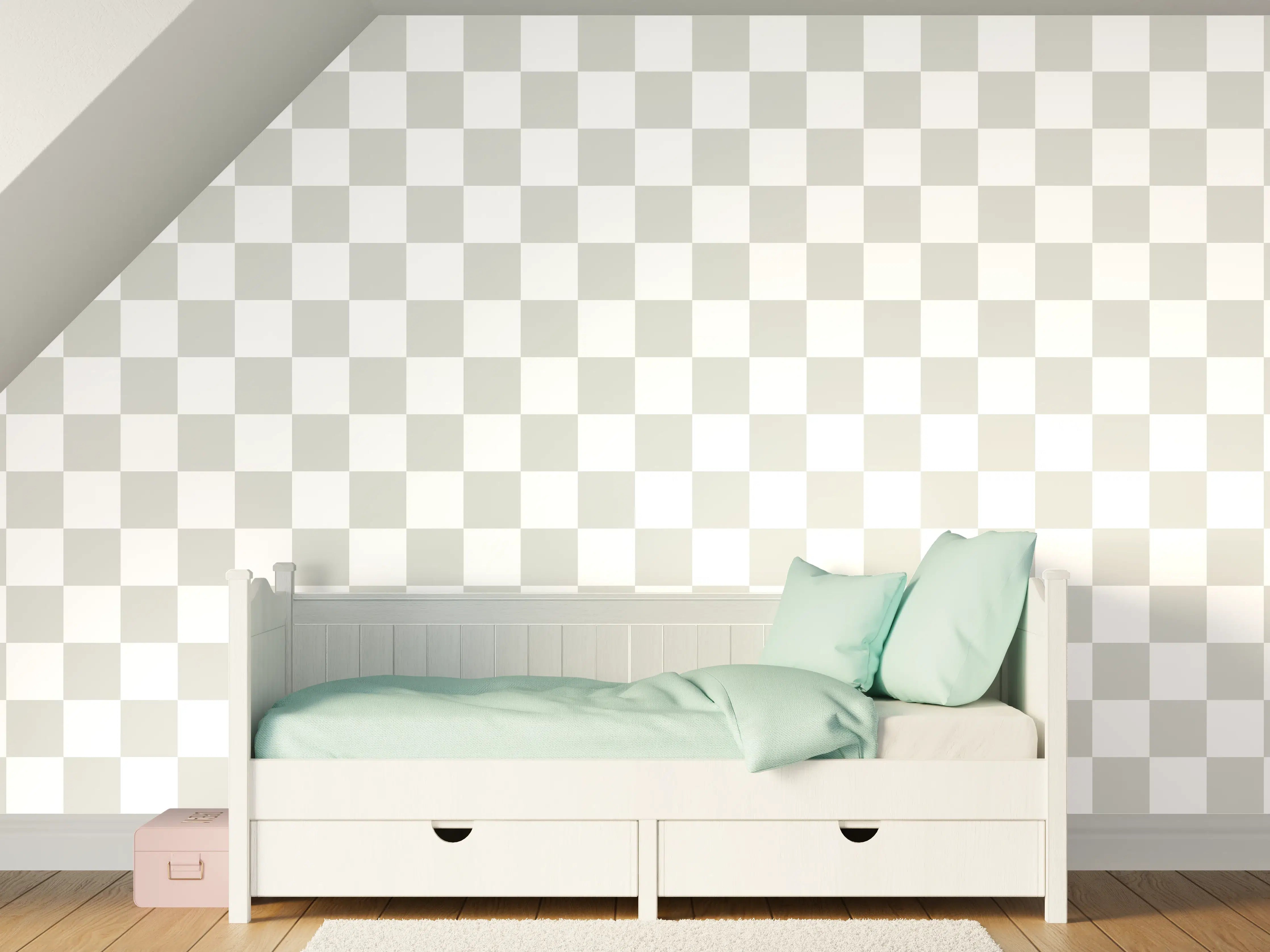 Kinderzimmer Wandgestaltung - Weiß-Grau-Design mit Raffinesse