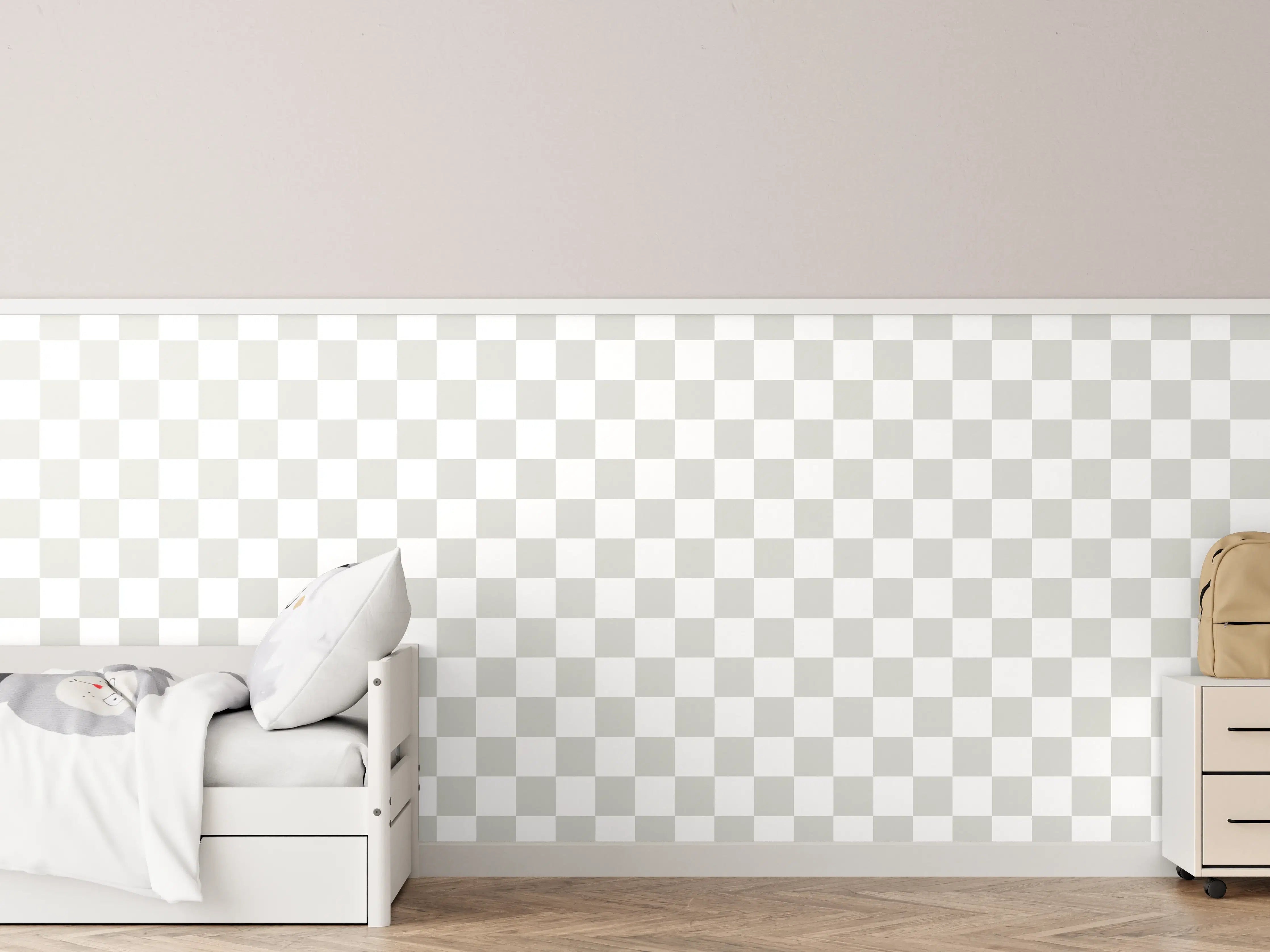 Kinderzimmer Wandgestaltung - Weiß-Grau-Design mit Raffinesse