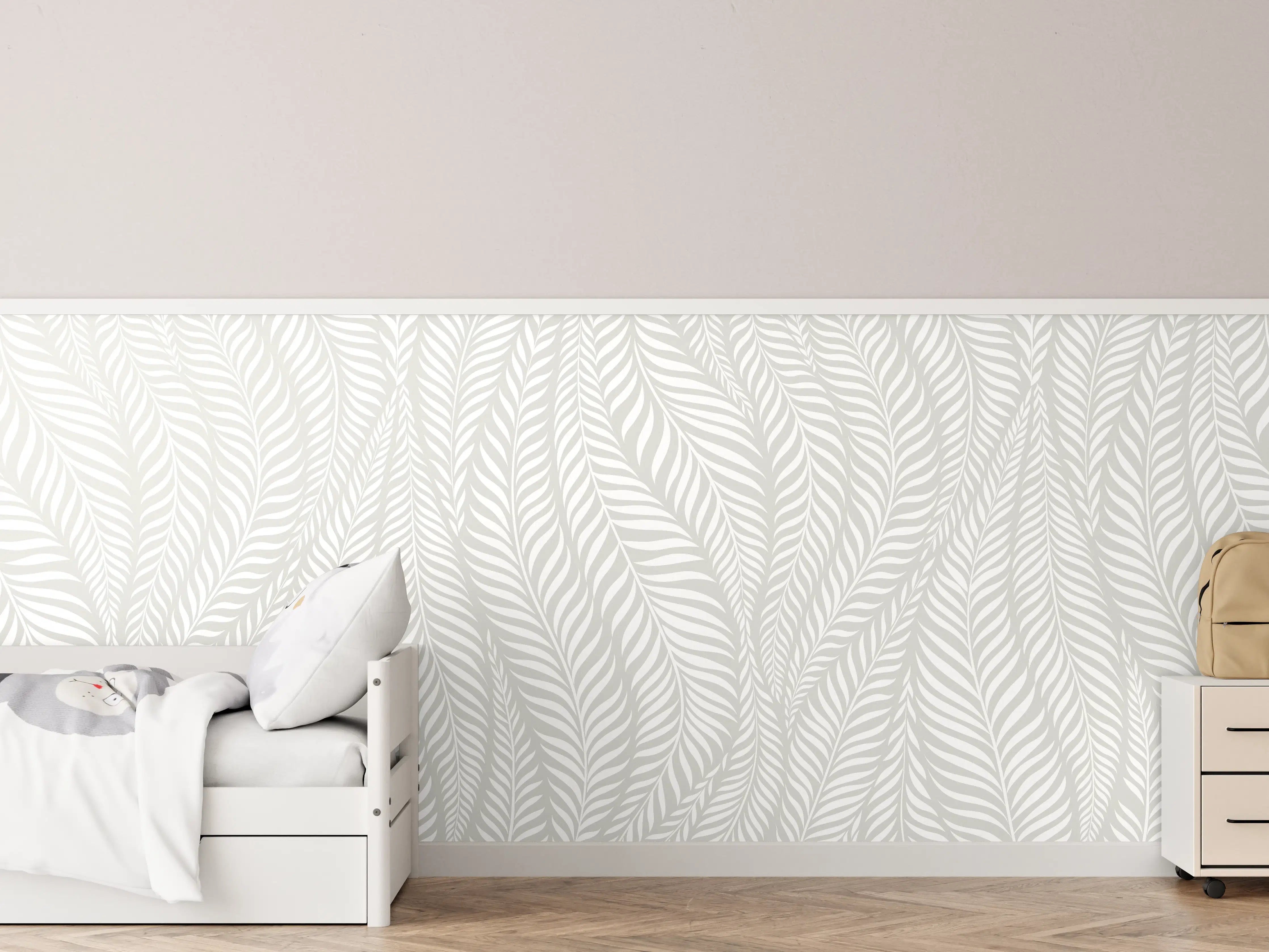 Kinderzimmer Wandgestaltung - Weiß-Graue Textur