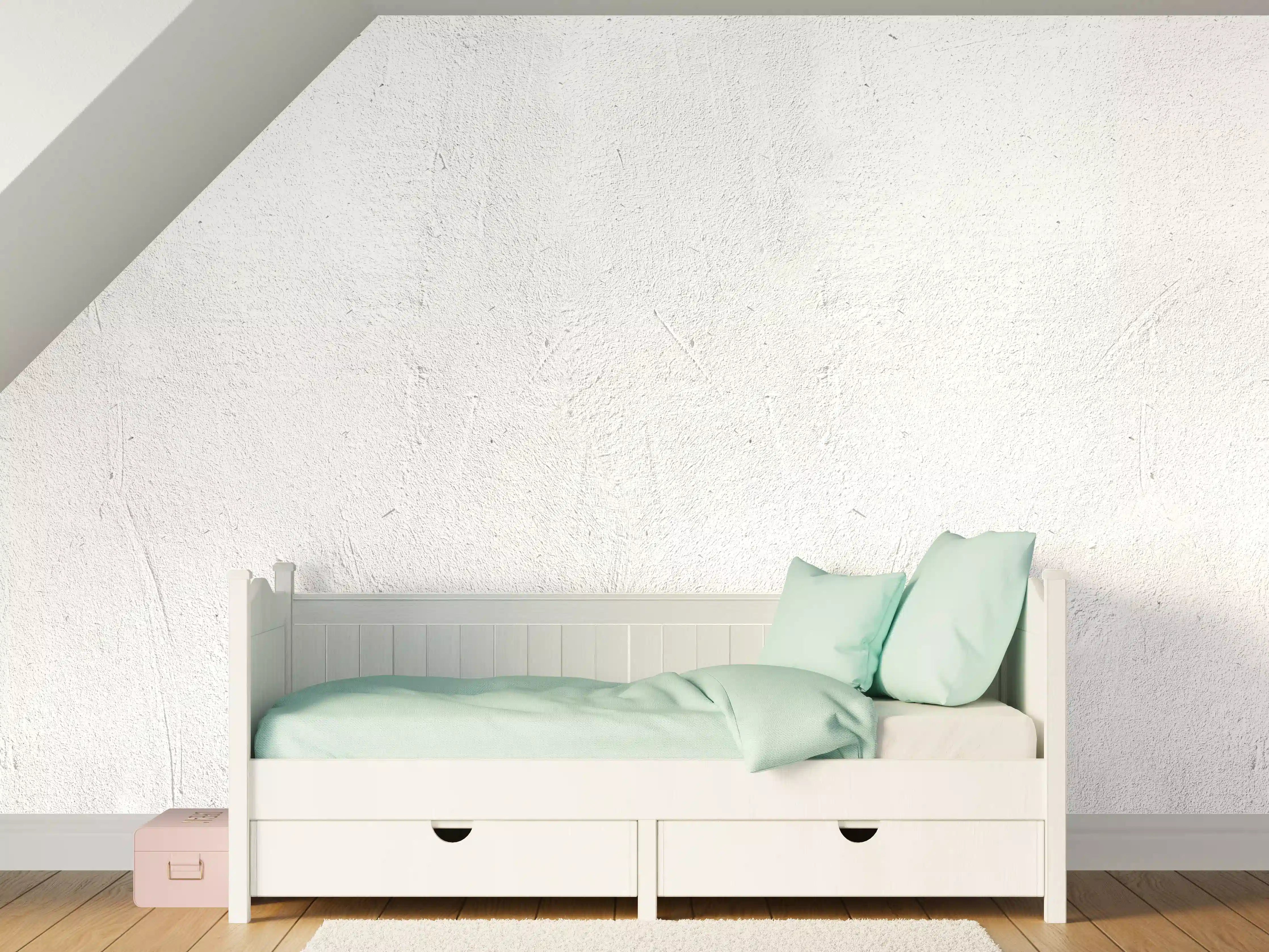 Kinderzimmer Wandgestaltung - Weiß beige Betonwand