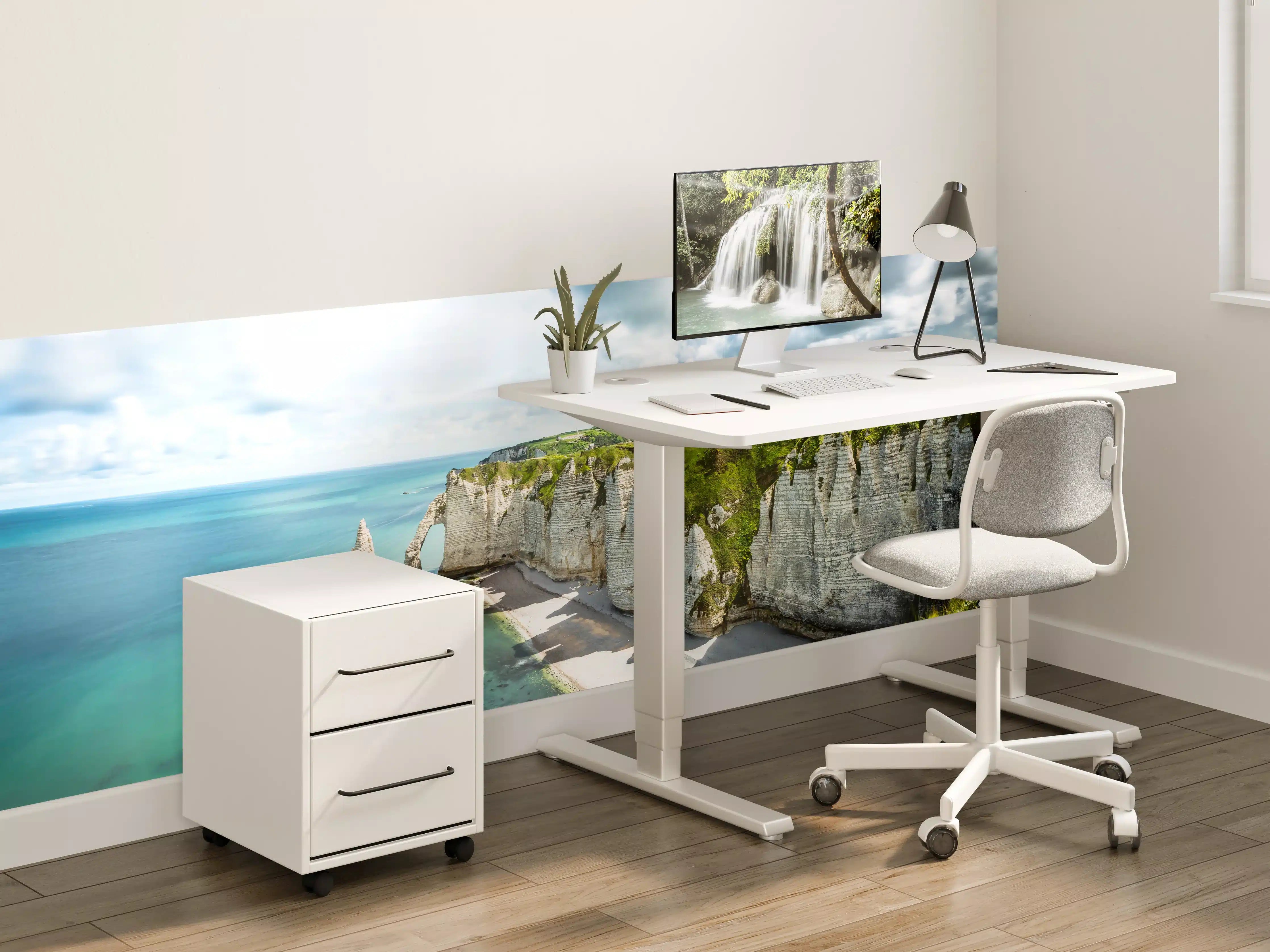 Kinderzimmer Wandgestaltung - Weiße Kalkstein-Klippen am Meer