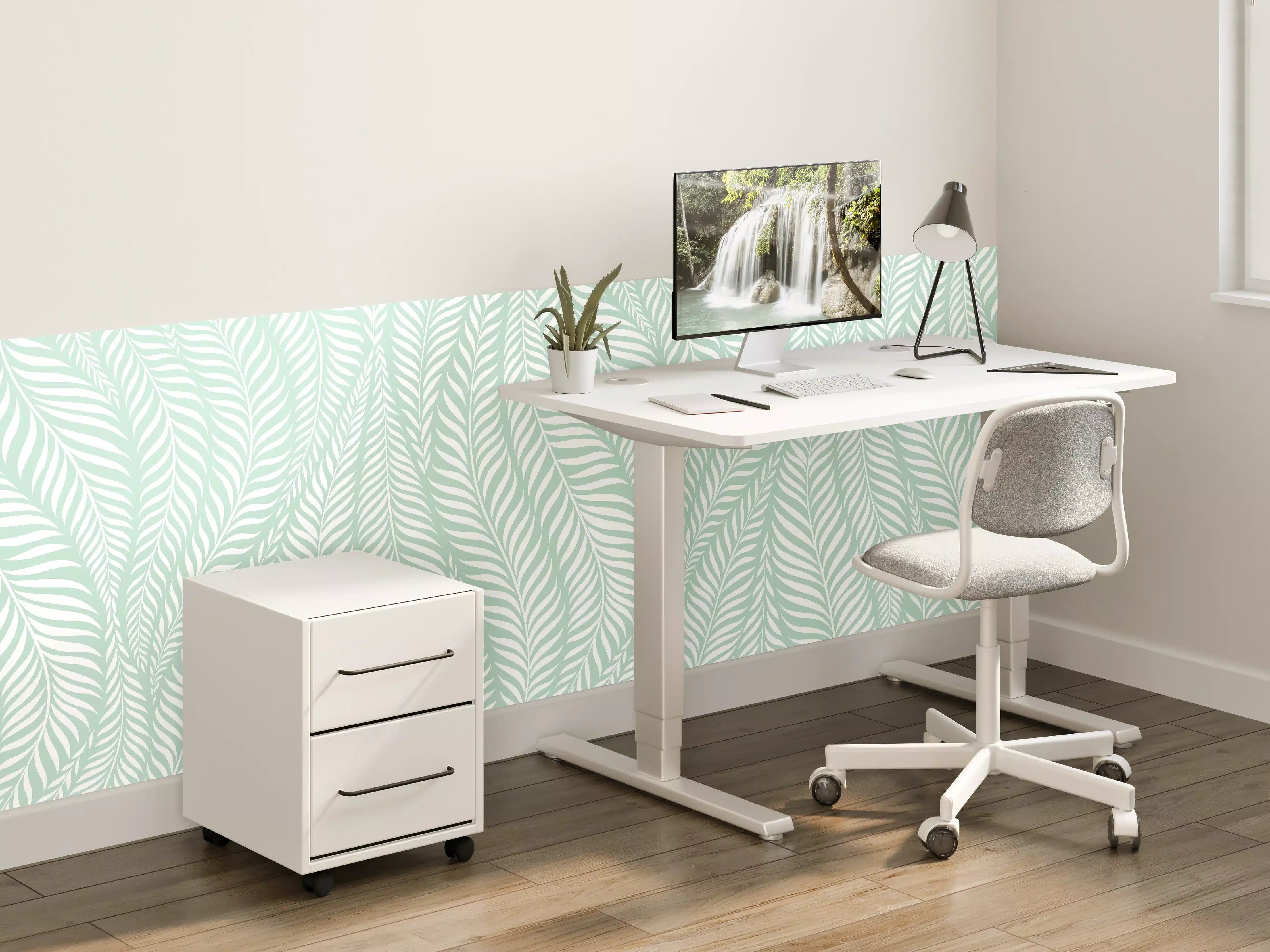 Kinderzimmer Wandgestaltung - Weiße Marmor-Textur mit dezenten Graunuancen