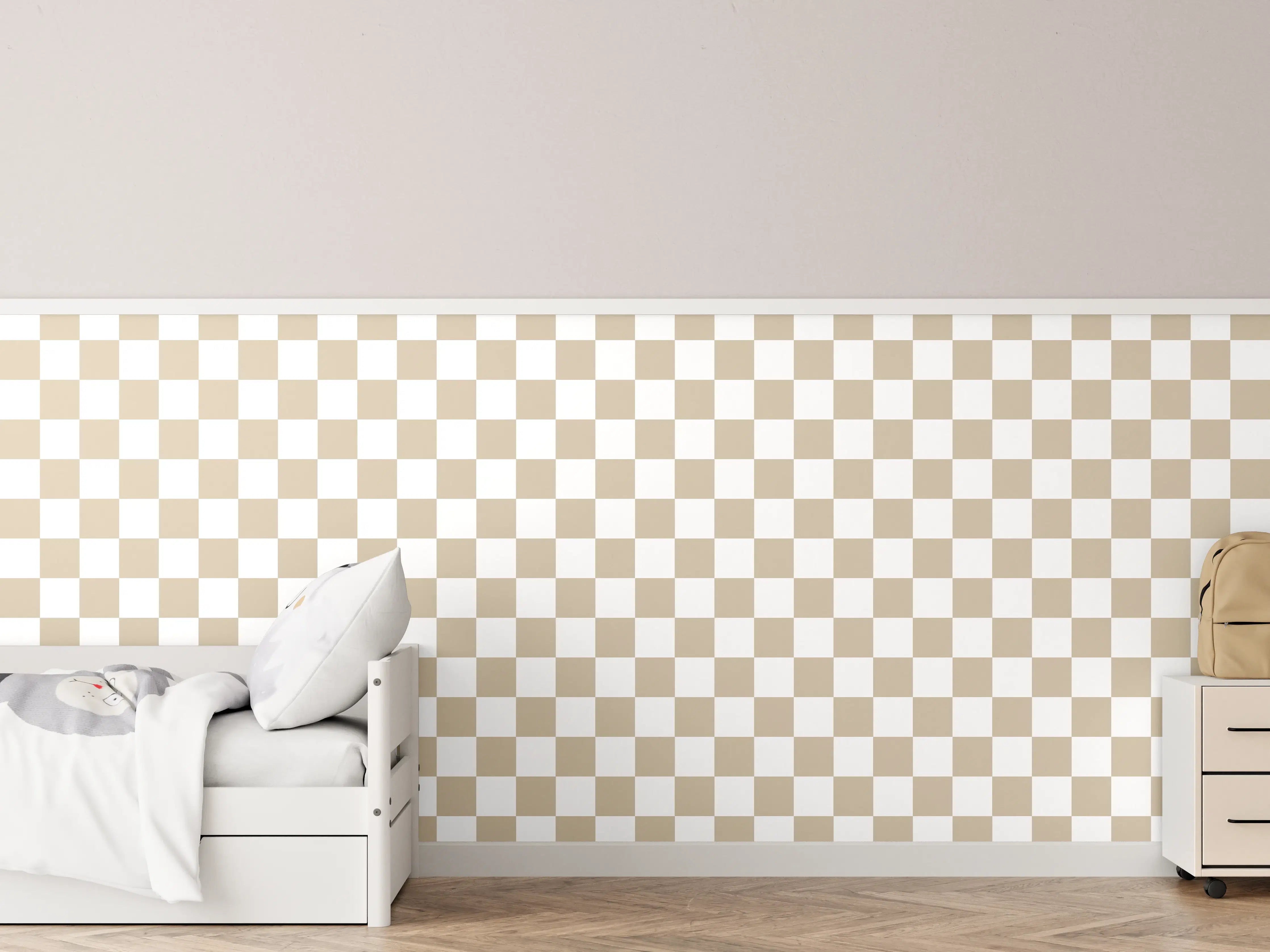 Kinderzimmer Wandgestaltung - Weiße Marmortextur mit subtilen Graunuancen