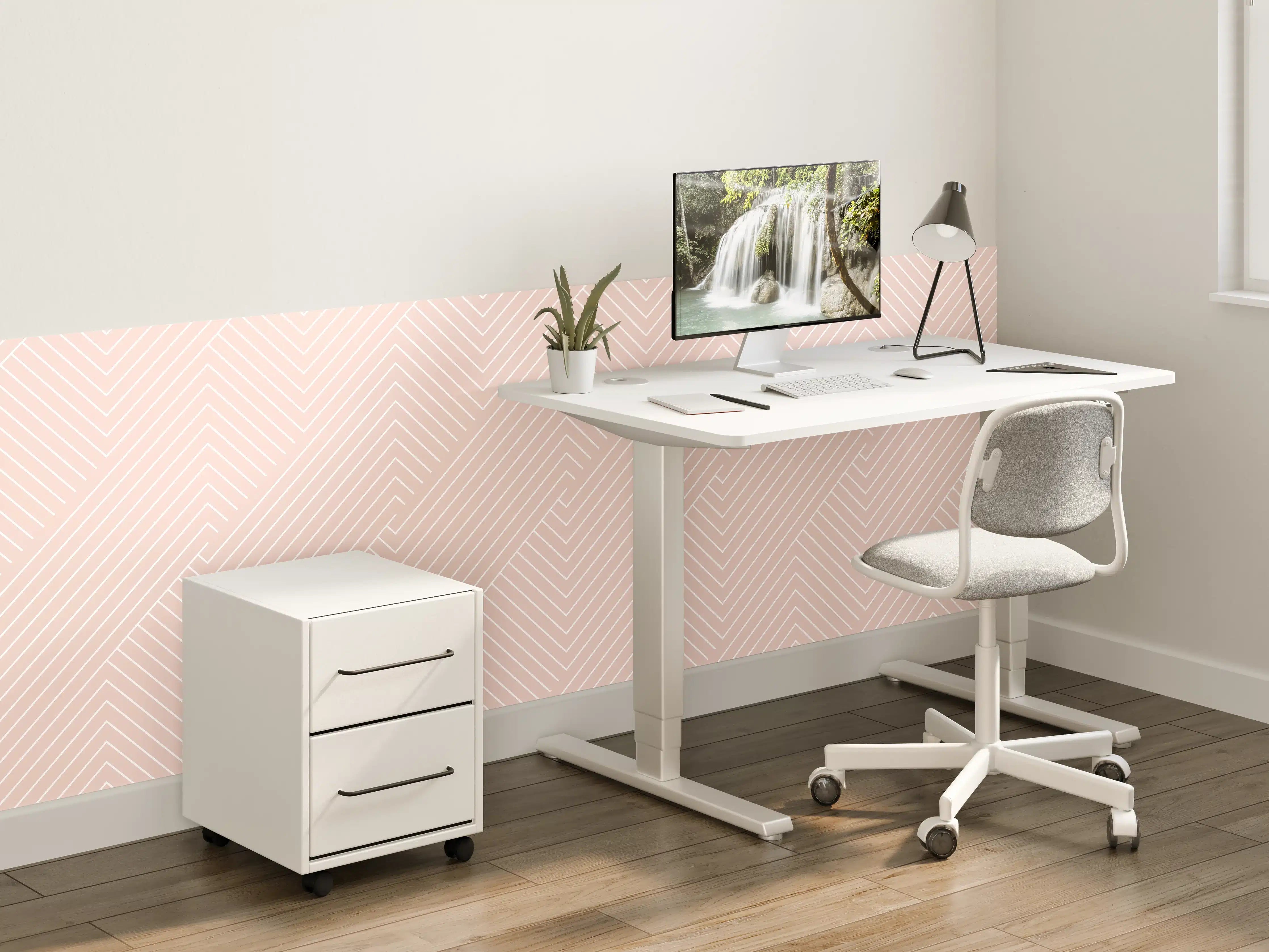 Kinderzimmer Wandgestaltung - Weiße Struktur mit Grautönen