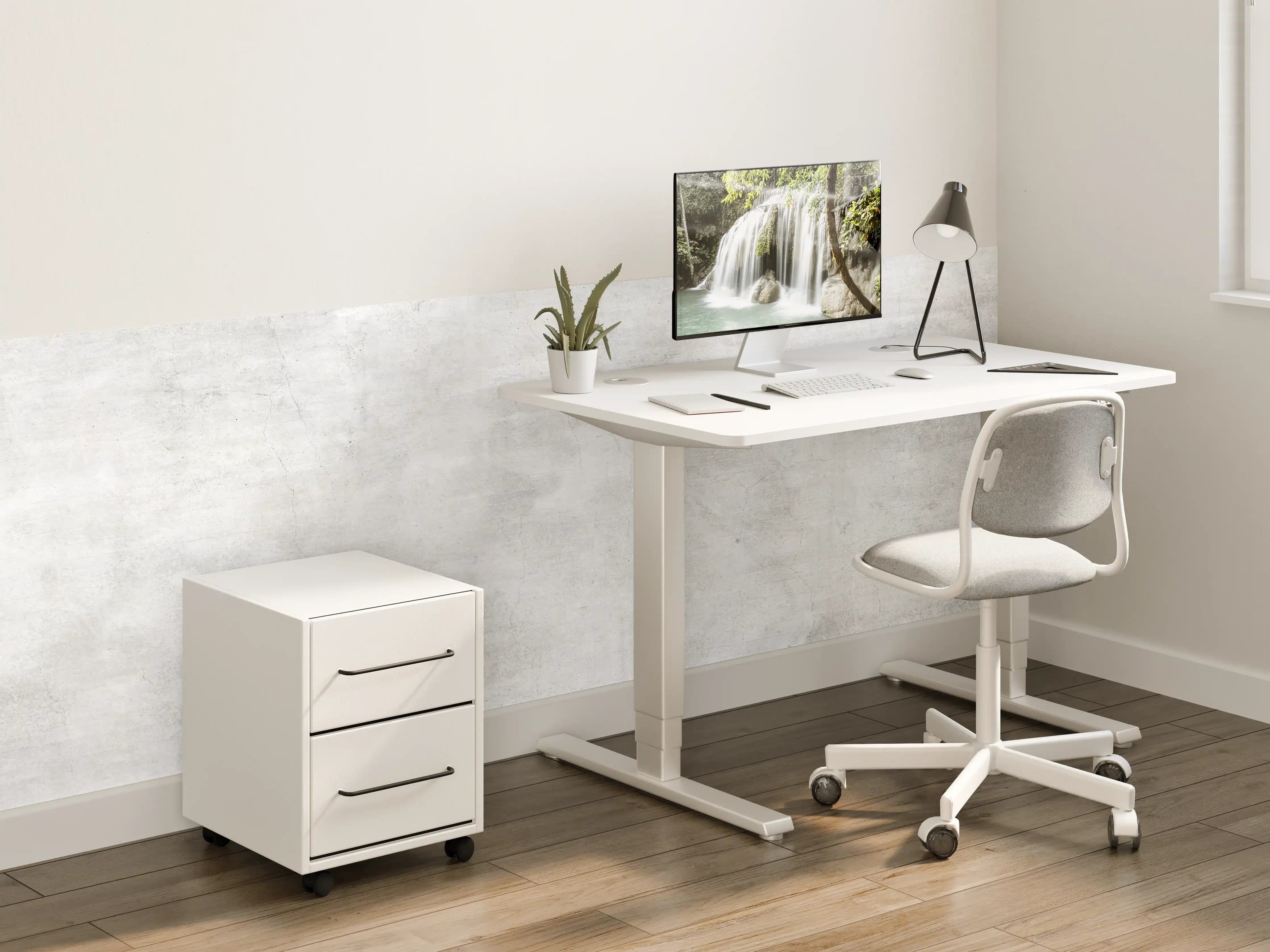 Kinderzimmer Wandgestaltung - Weiße rissige Steinwand