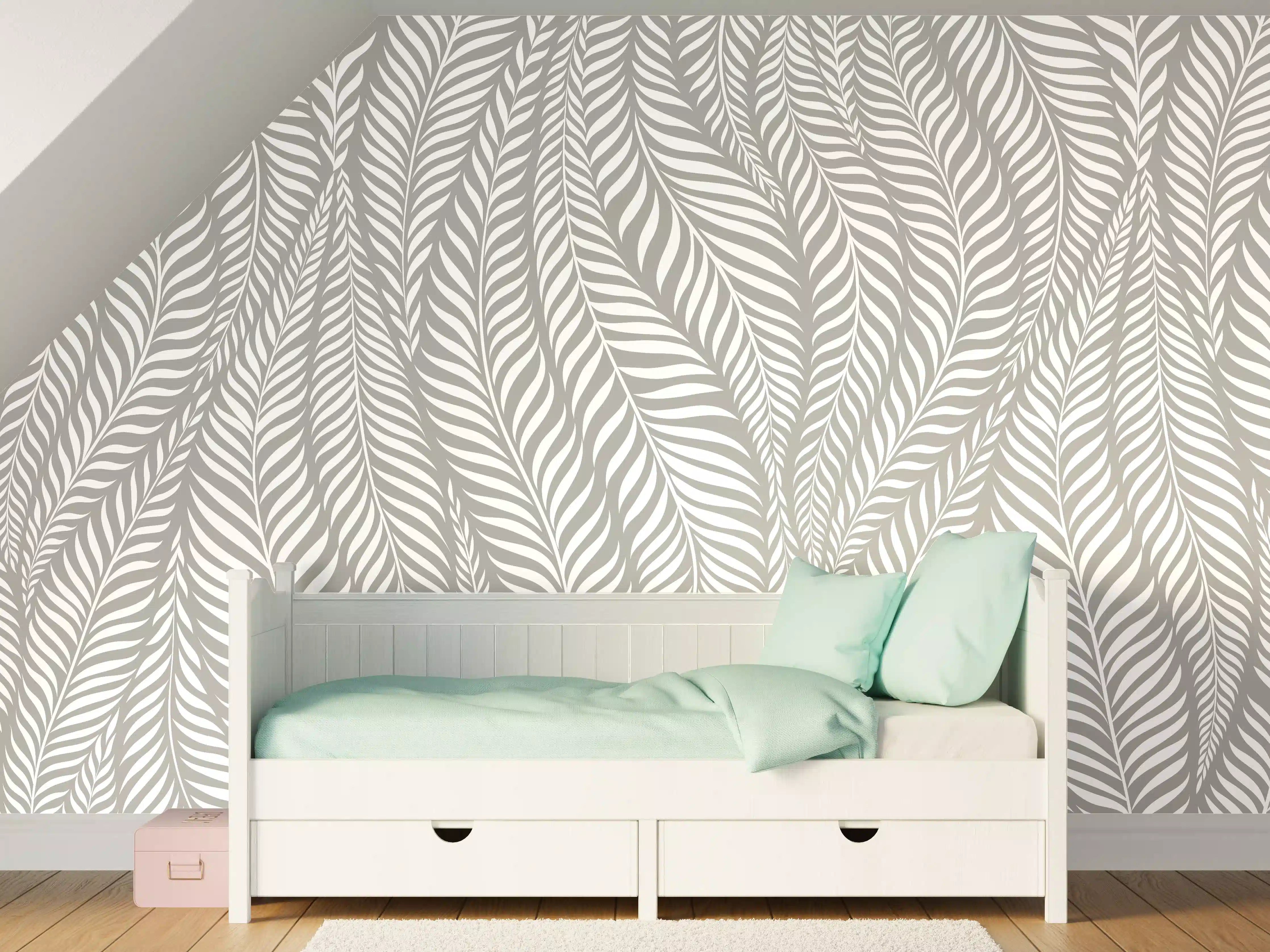 Kinderzimmer Wandgestaltung - Weiße und graue Musterentwicklung
