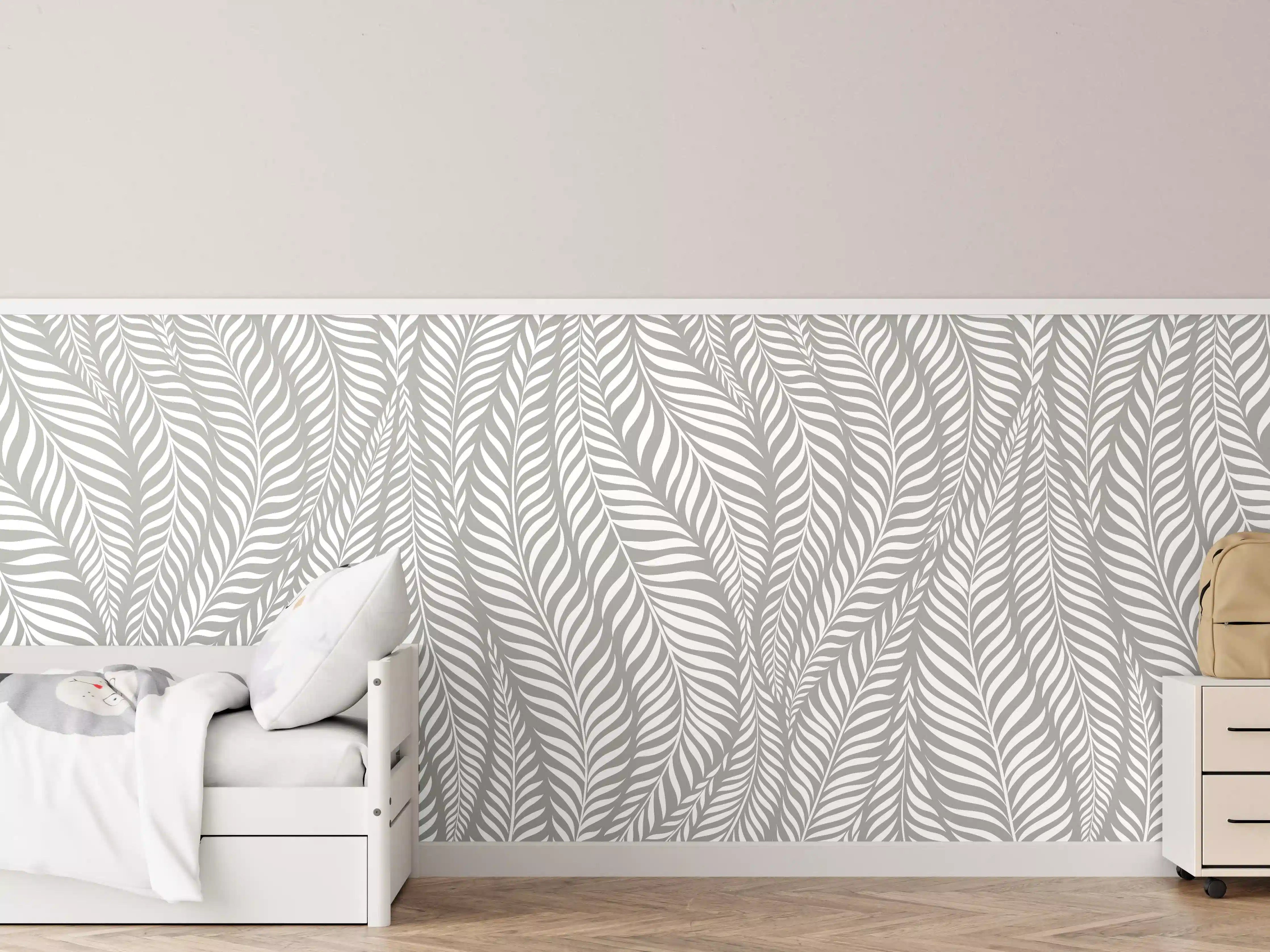 Kinderzimmer Wandgestaltung - Weiße und graue Musterentwicklung
