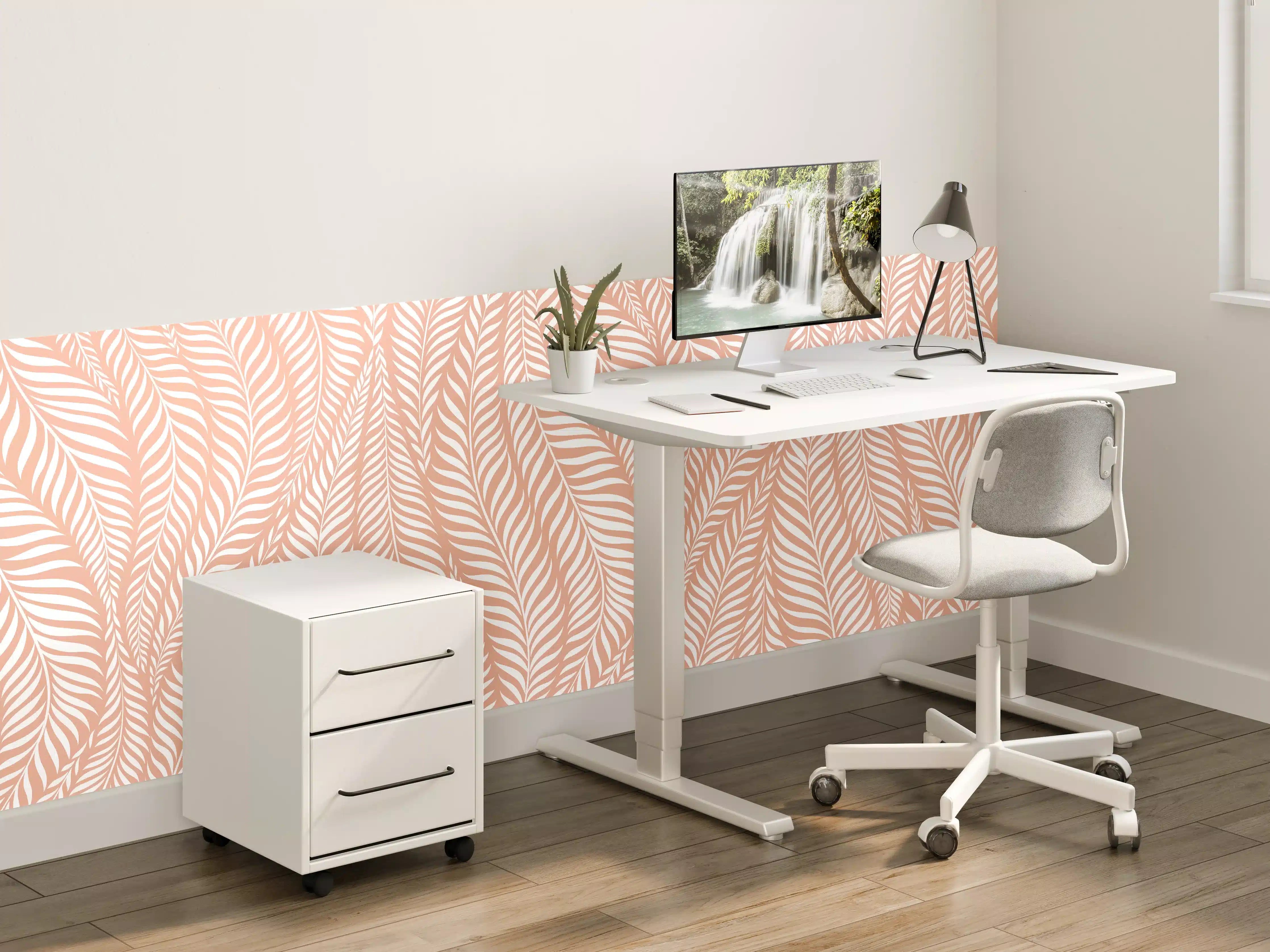 Kinderzimmer Wandgestaltung - Weiße und graue zarte Muster