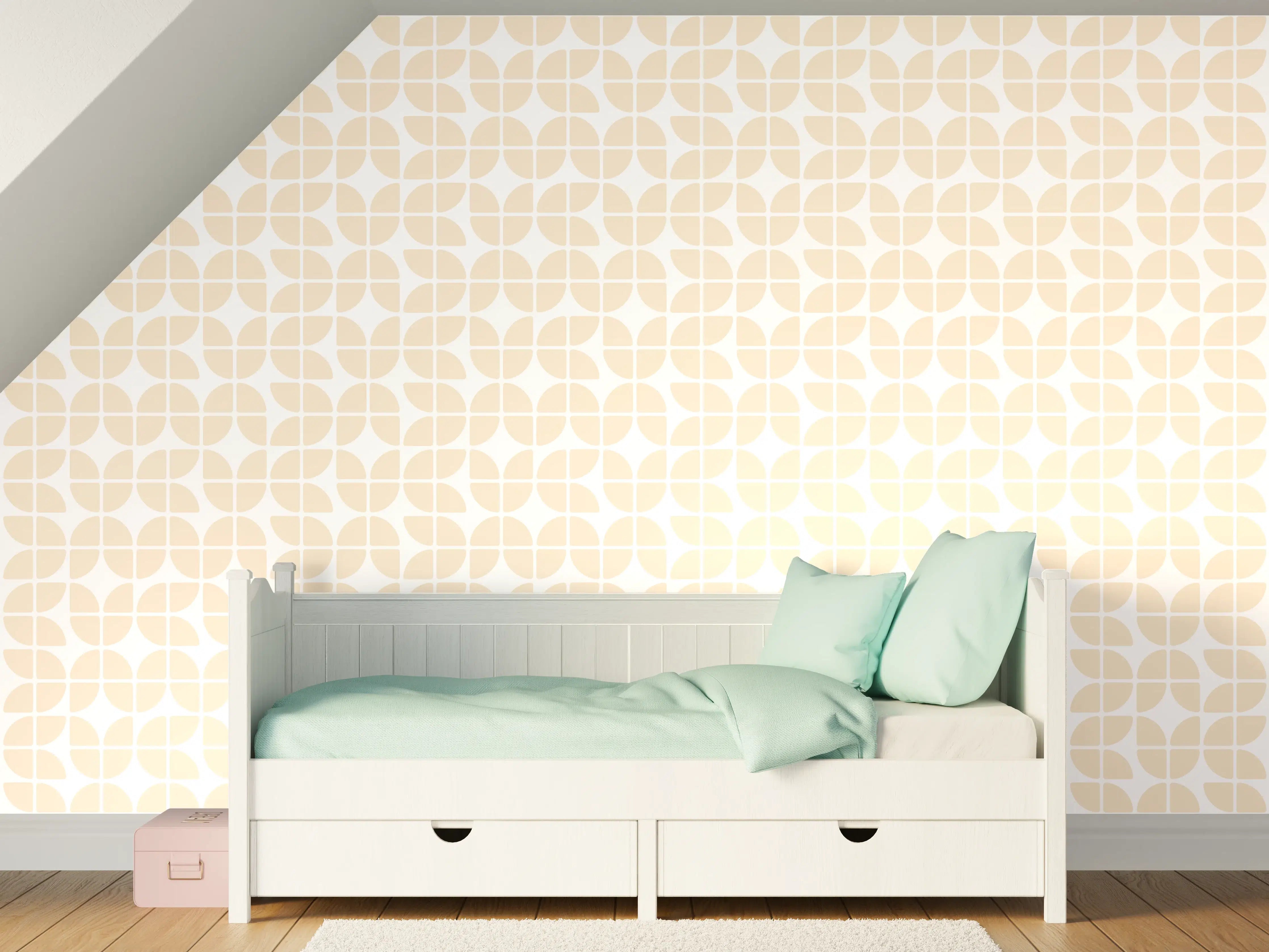 Kinderzimmer Wandgestaltung - Weißer Marmor mit dezenten Graunuancen und eleganter Textur