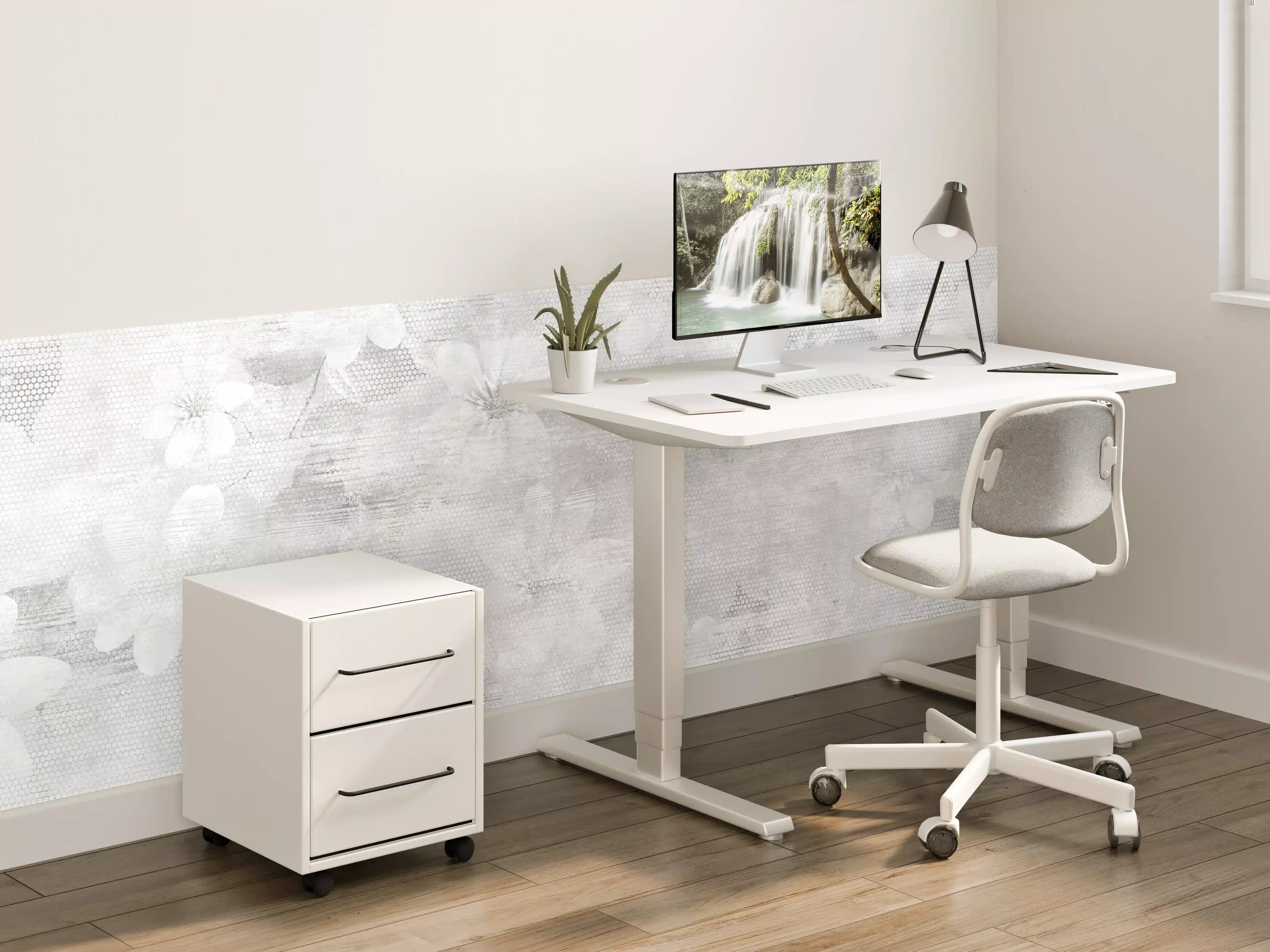 Kinderzimmer Wandgestaltung - Weißes Blumen Muster - Floral