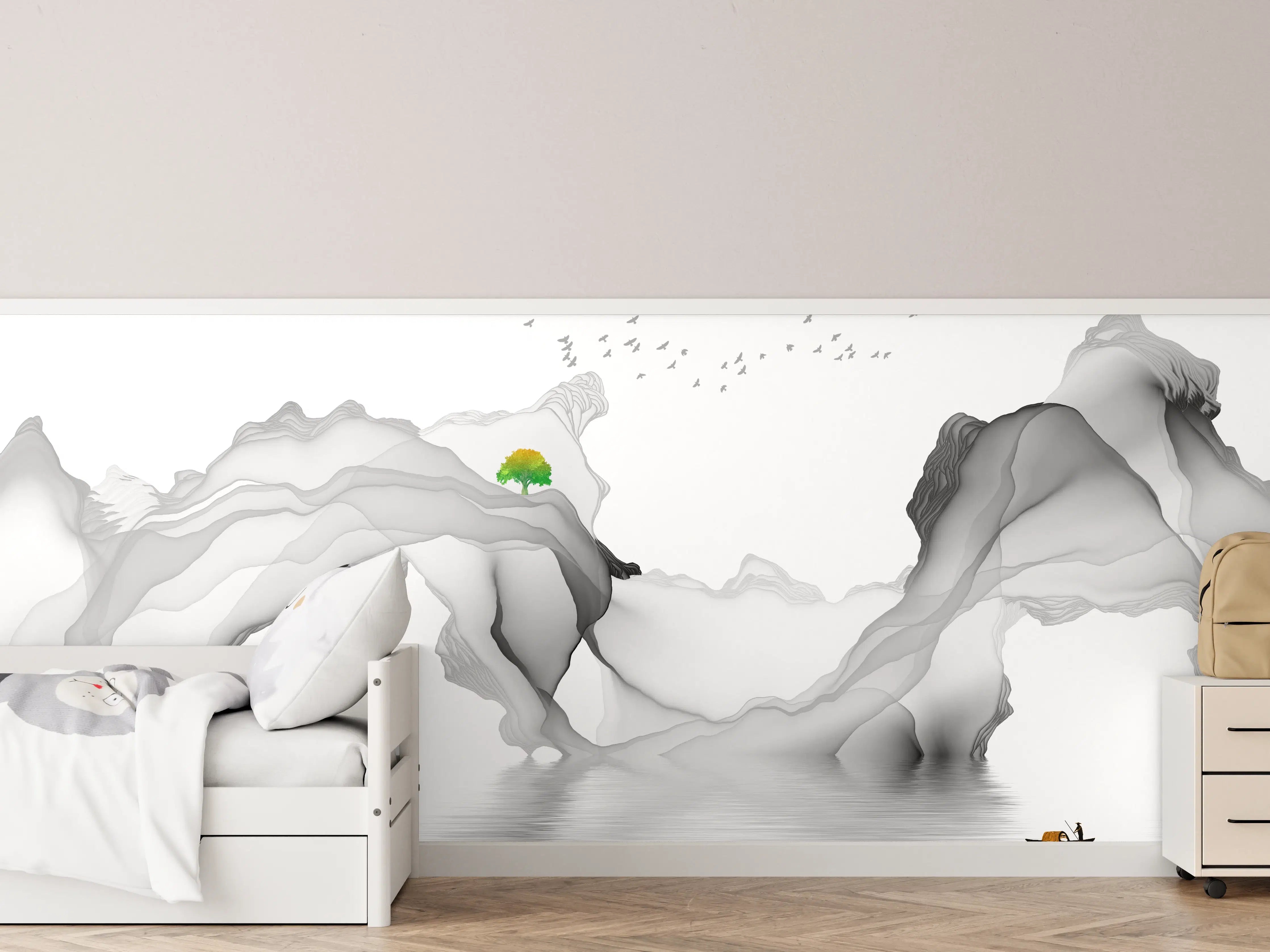 Kinderzimmer Wandgestaltung - Weißes Meer Gemälde
