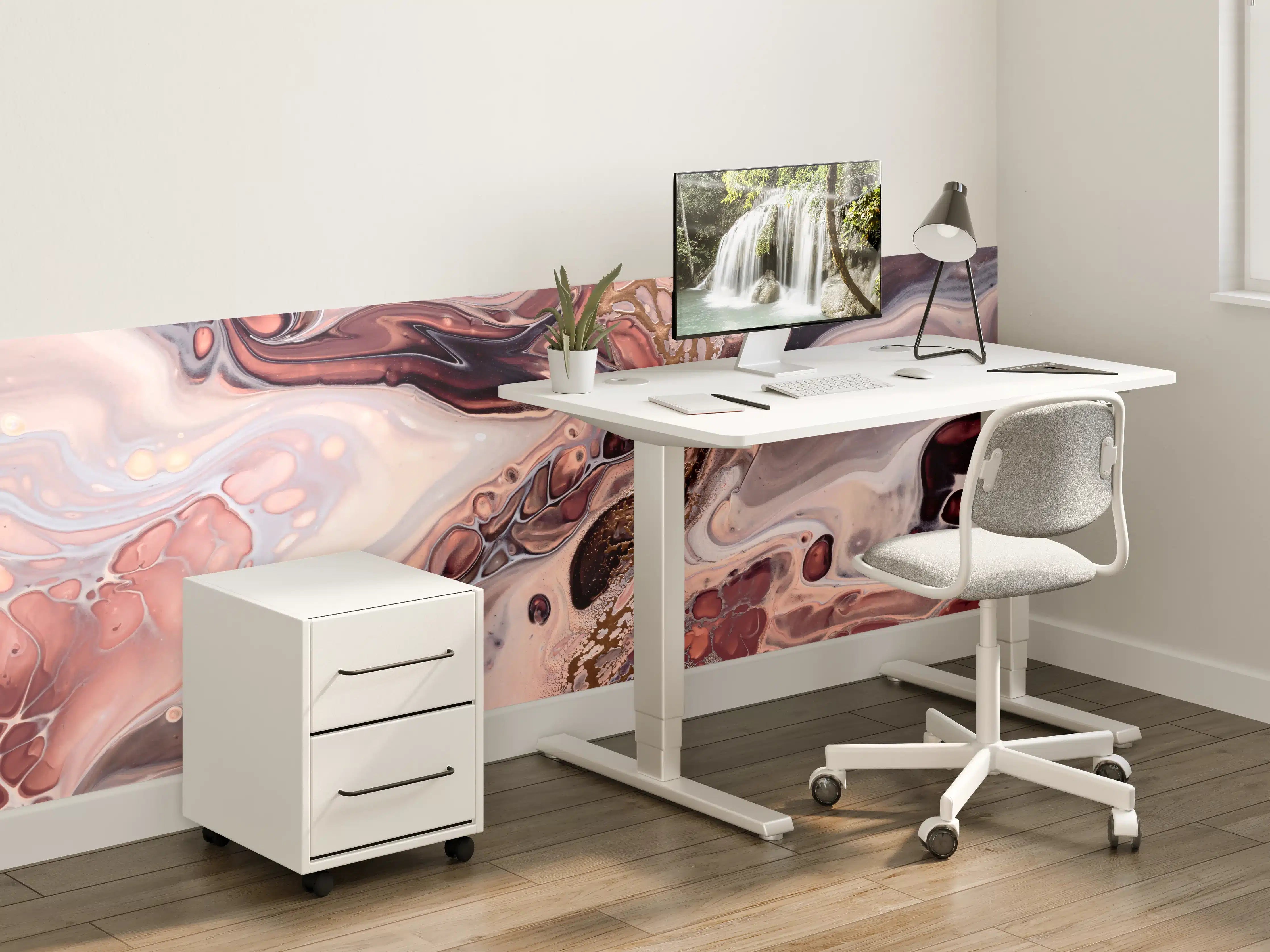 Kinderzimmer Wandgestaltung - Wellen und Blasen - Acryl-Flüssigkunst