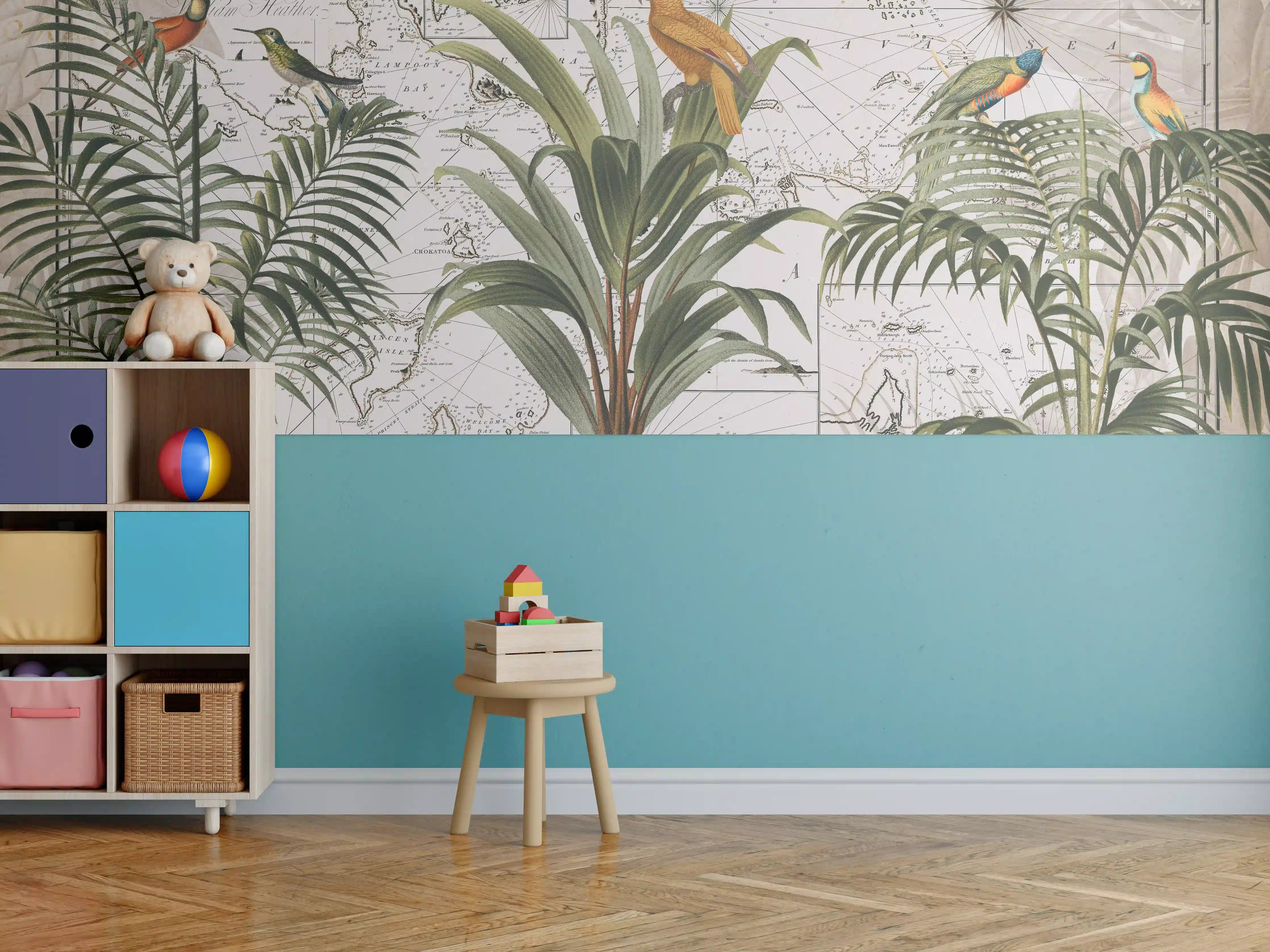 Kinderzimmer Wandgestaltung - Weltkarte - Indonesien
