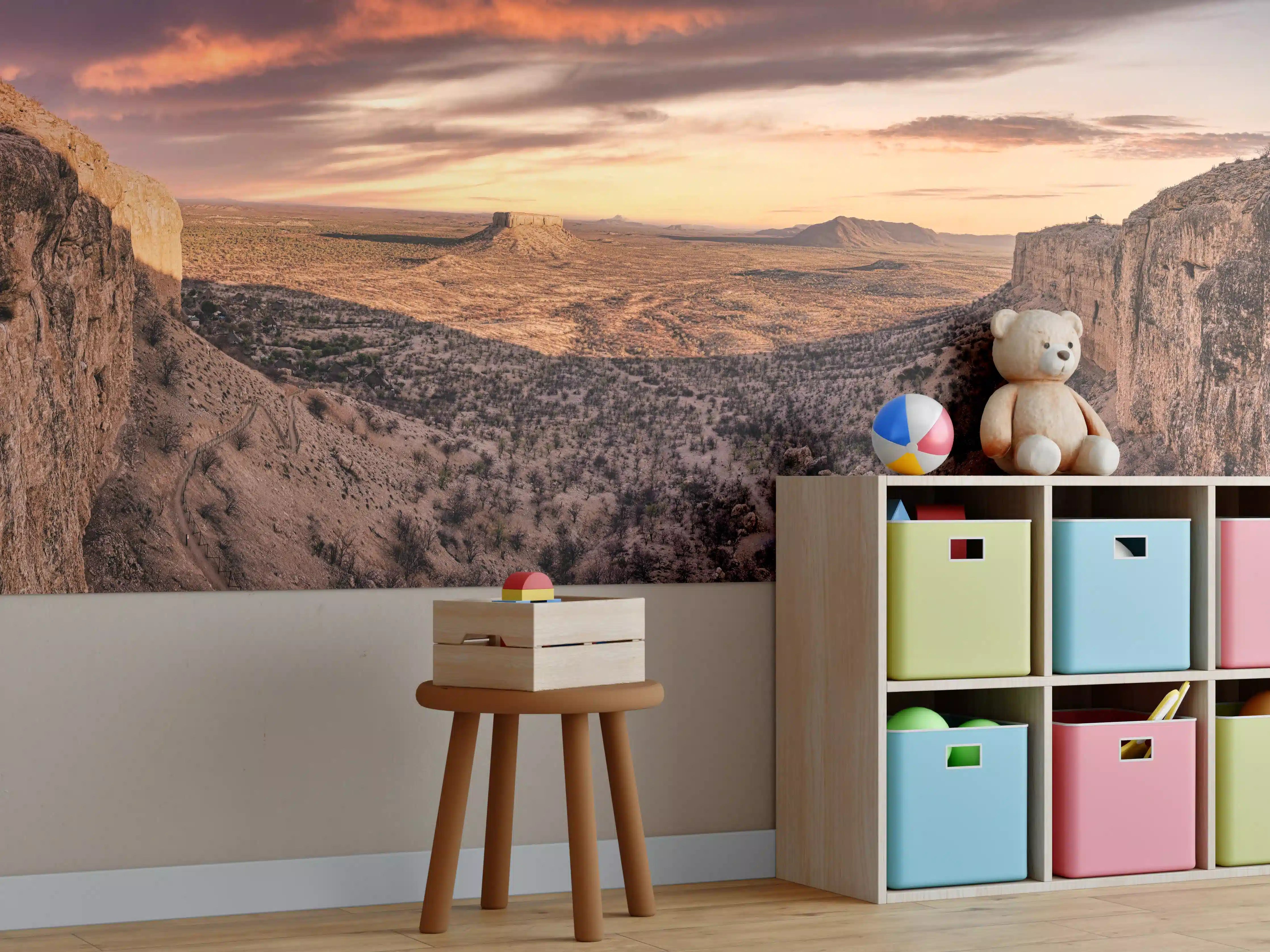 Kinderzimmer Wandgestaltung - Wüstenblick auf Vingerklip Lodge - Nambia Damaraland
