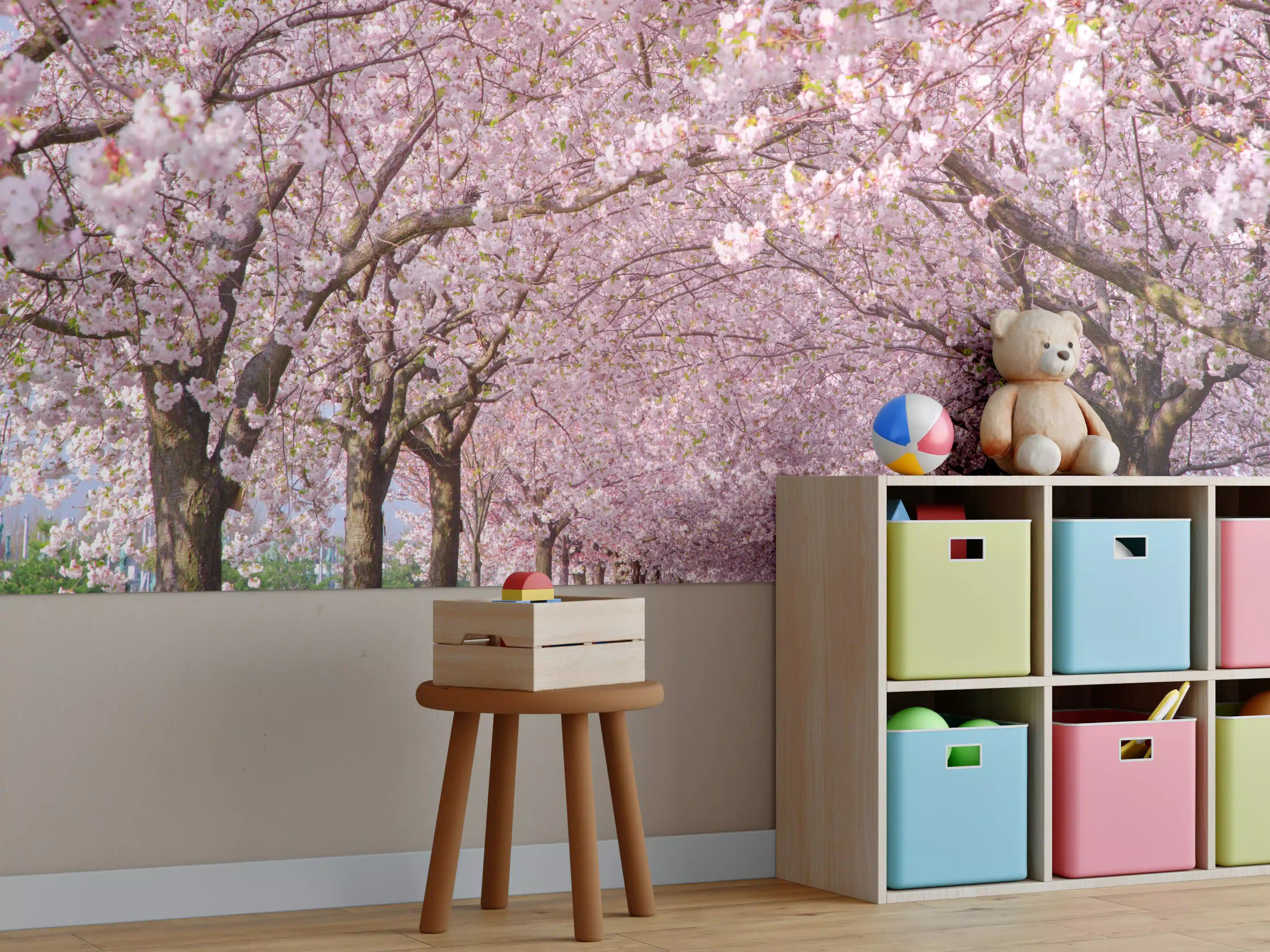 Kinderzimmer Wandgestaltung - Wunderschöne Kirschbaumallee