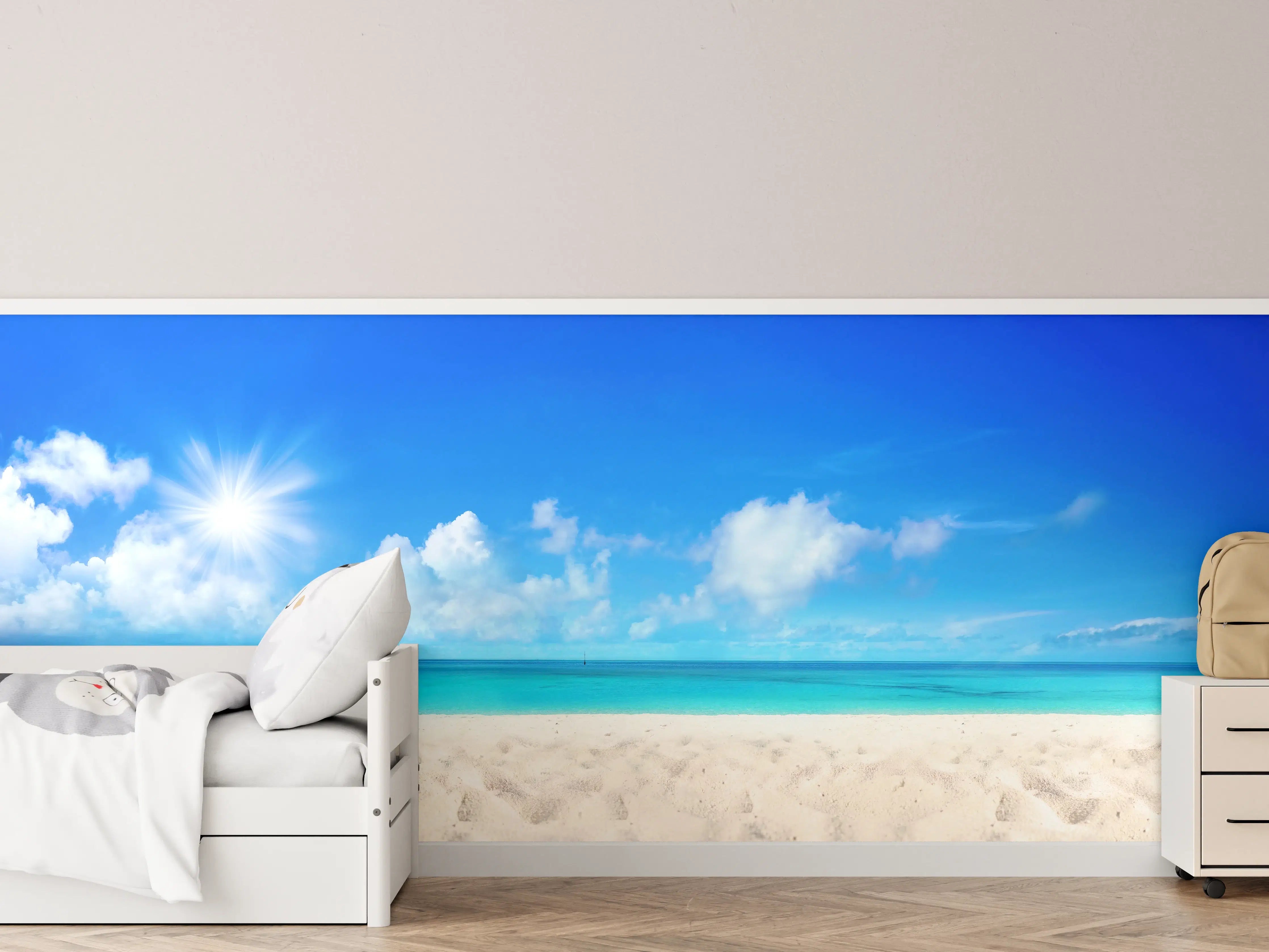 Kinderzimmer Wandgestaltung - Wunderschöner Strand mit hellem Sand
