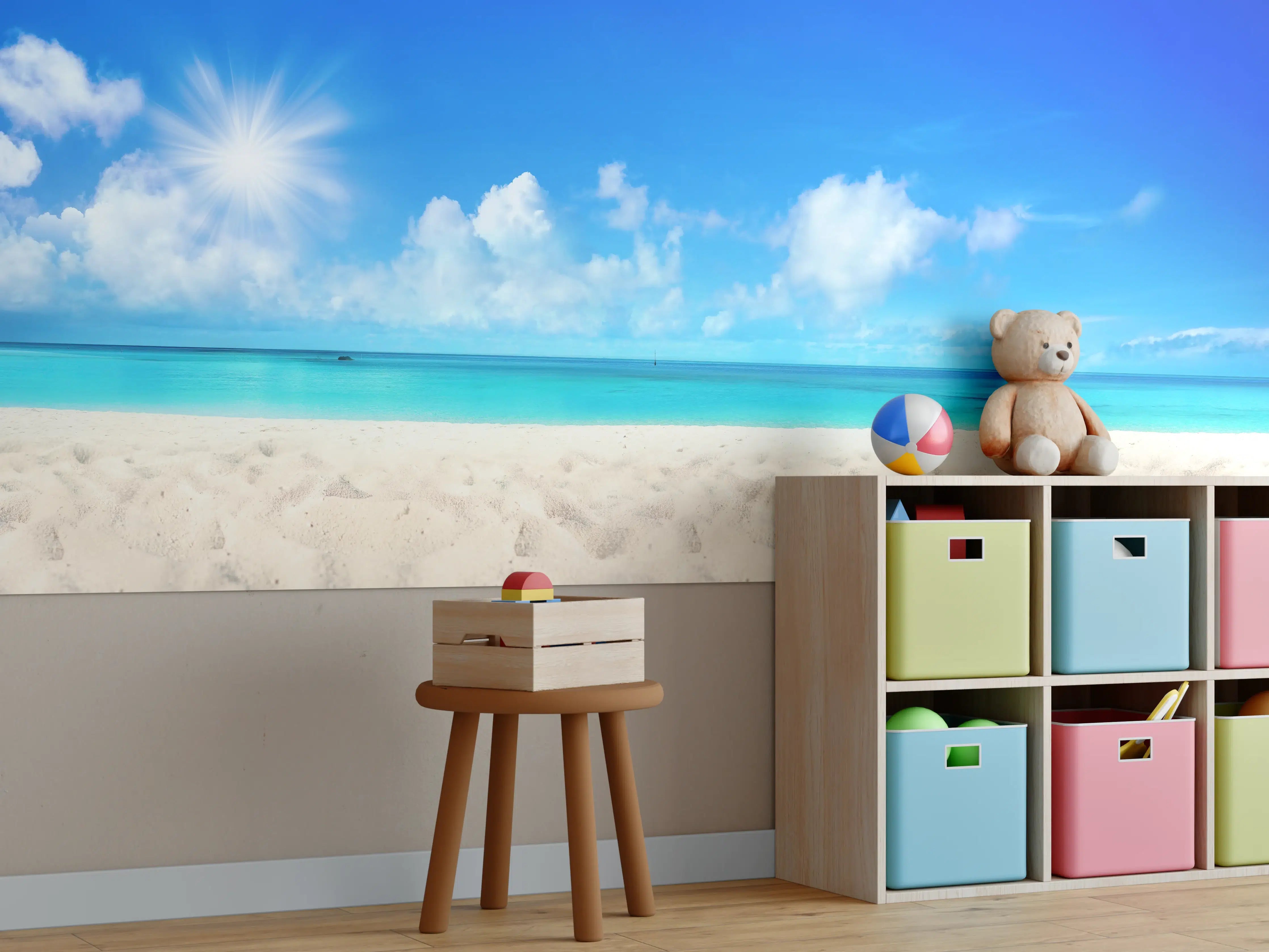 Kinderzimmer Wandgestaltung - Wunderschöner Strand mit hellem Sand