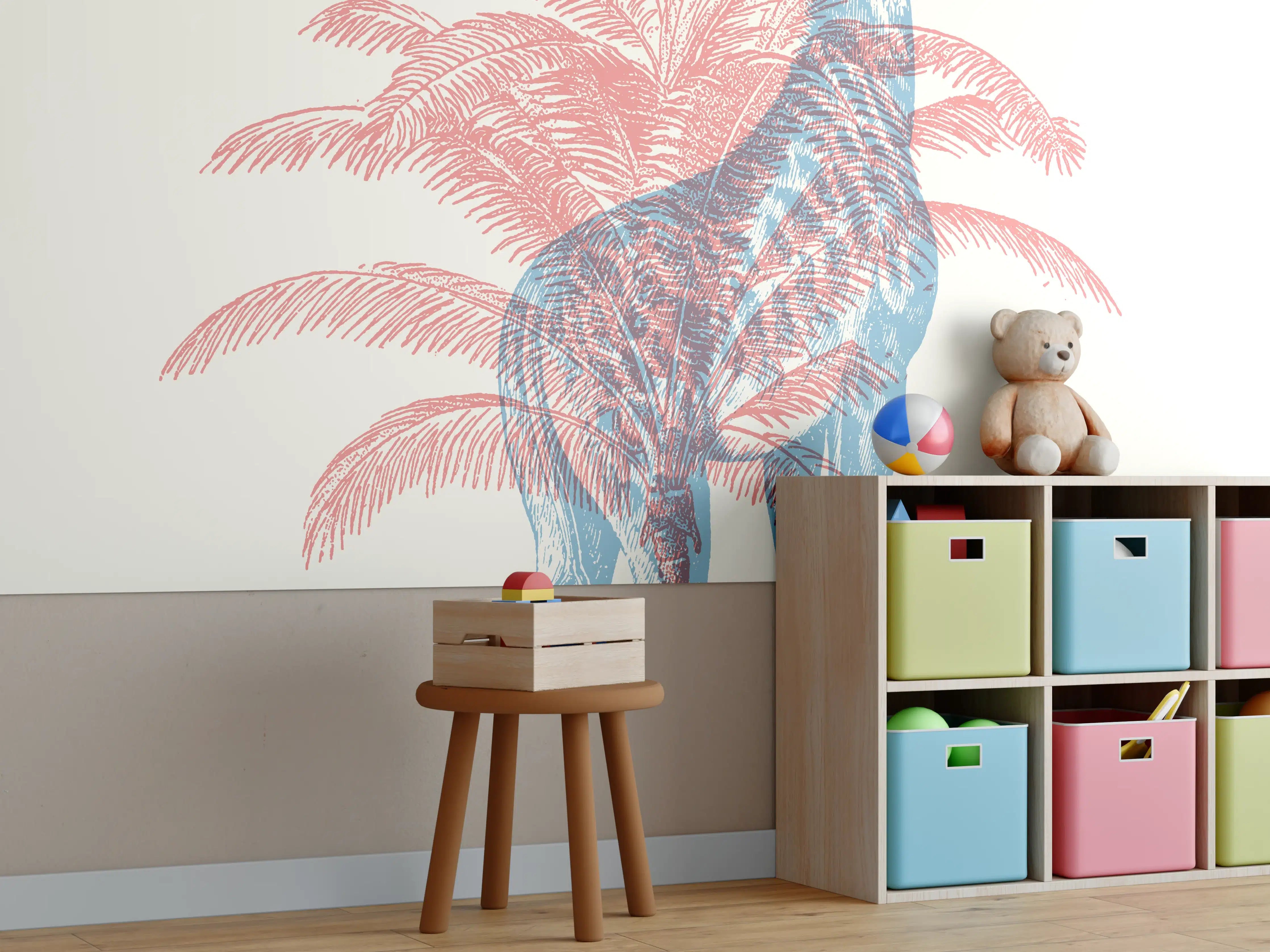 Kinderzimmer Wandgestaltung - Zeichnung einer Giraffe - Moderne Kunst