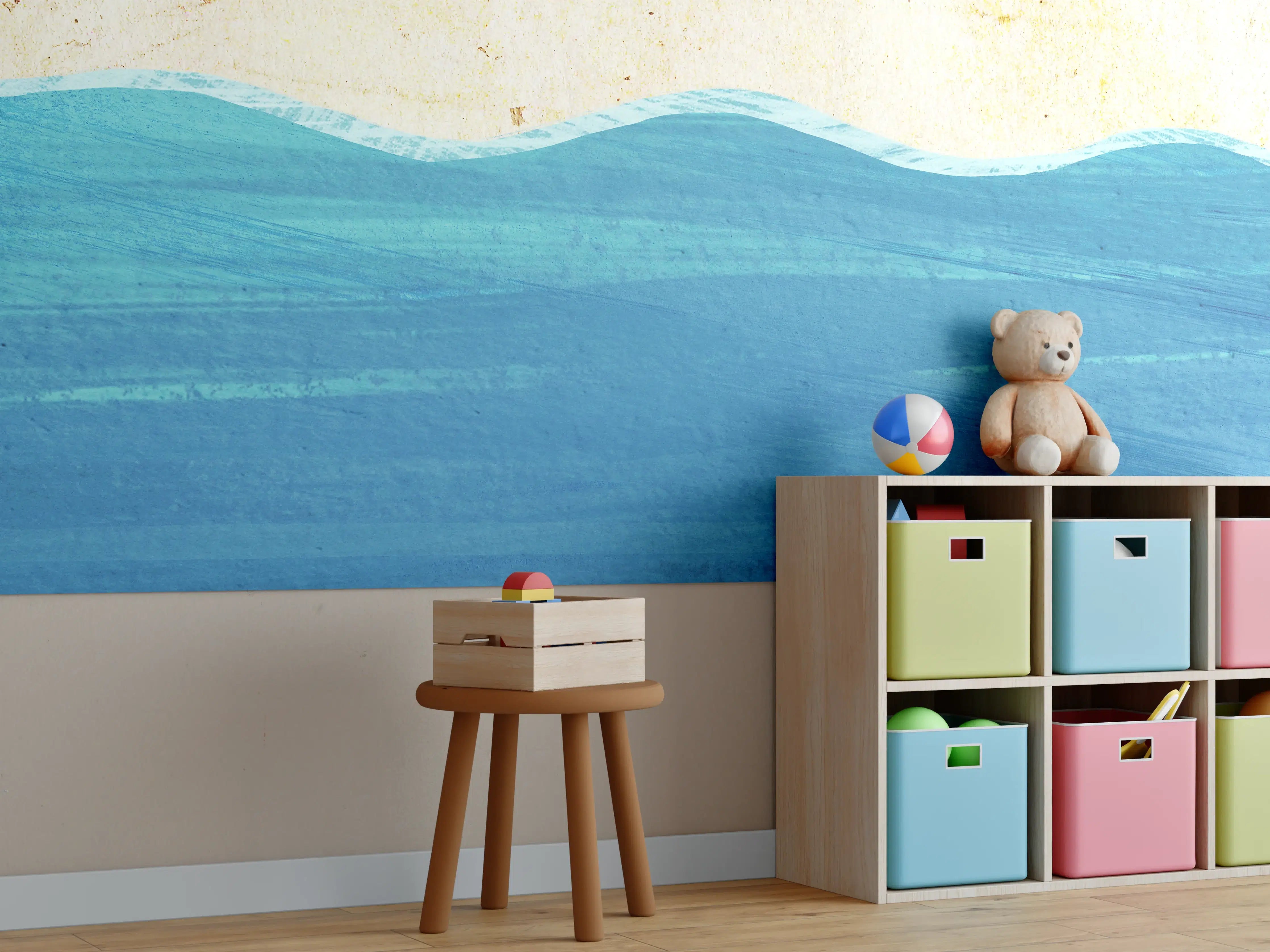 Kinderzimmer Wandgestaltung - "Moderne graue Steinstruktur - Wandtattoo für stilvolle Raumgestaltung"