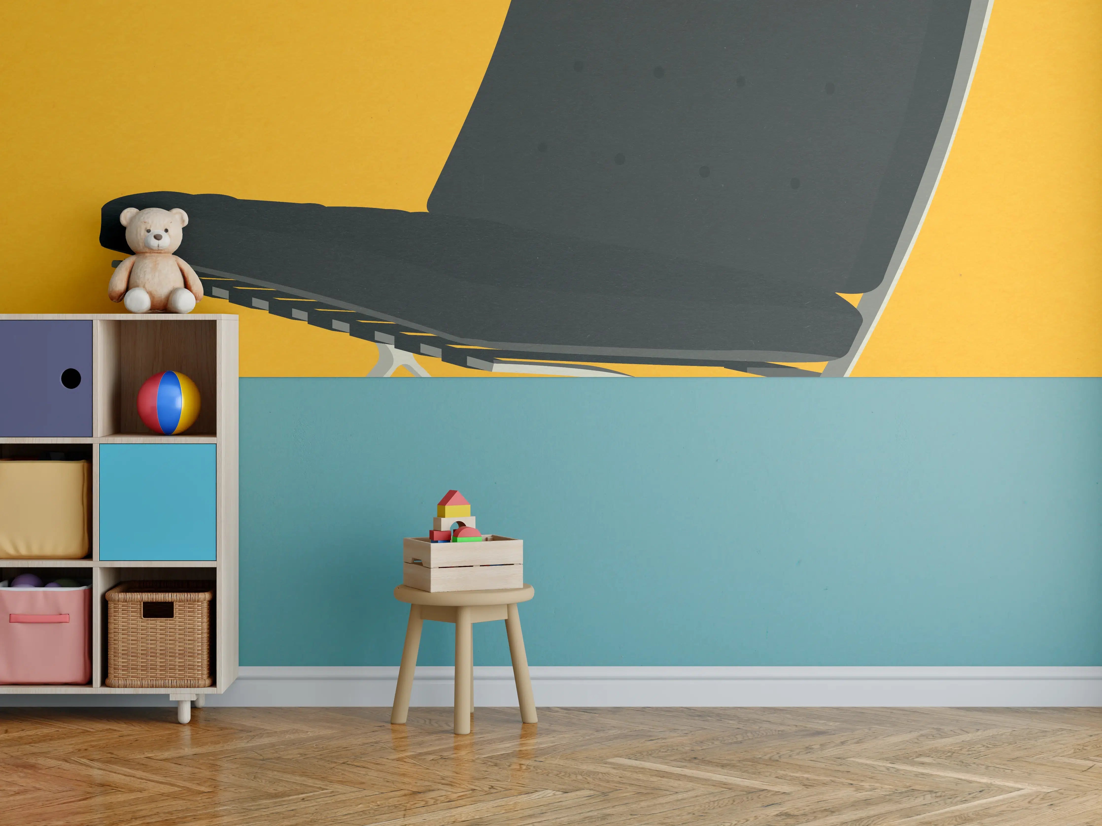 Kinderzimmer Wandgestaltung - "Moderne weiße Keramikvase mit goldenen Akzenten - Exklusives Wohnaccessoire"