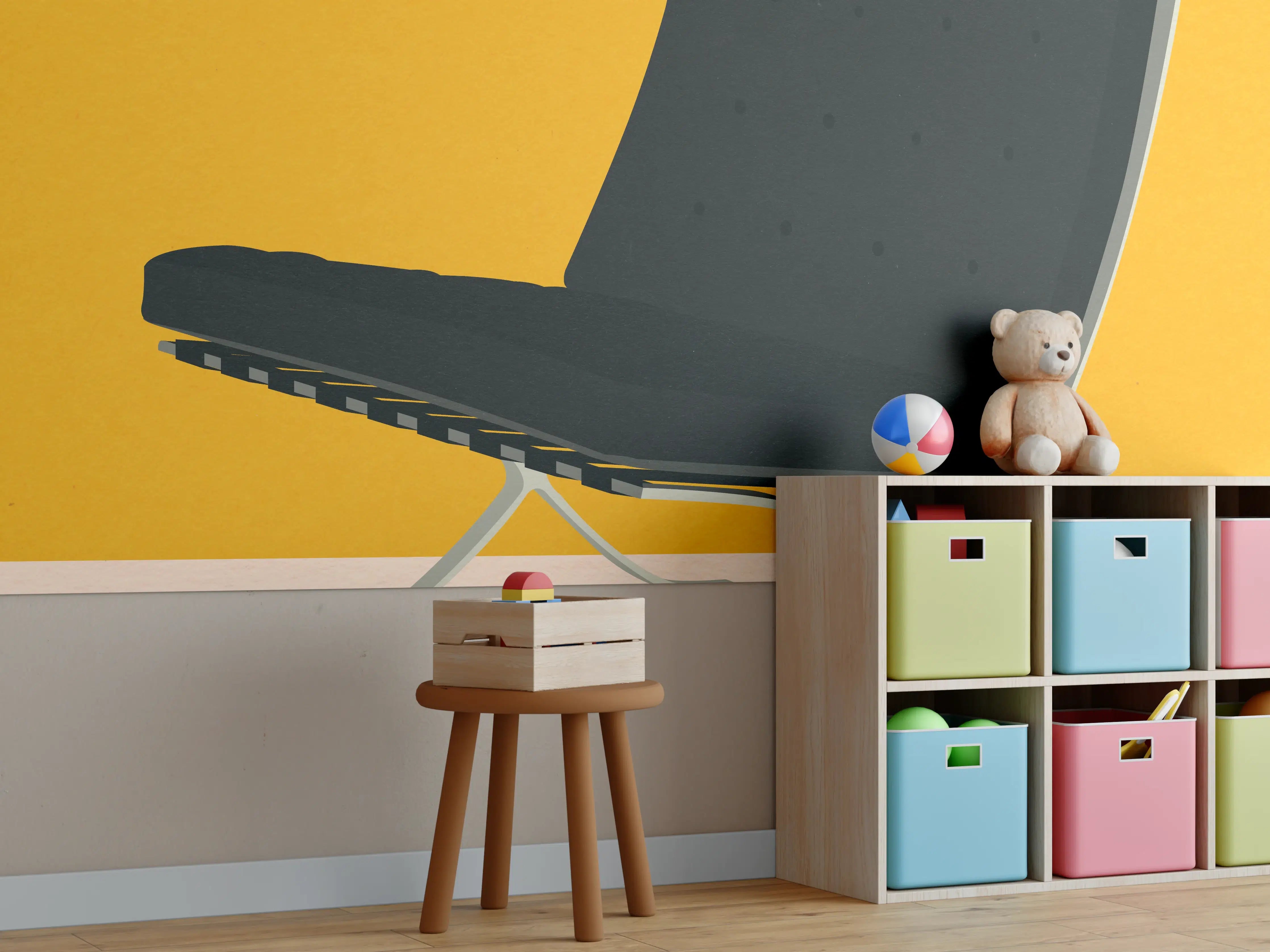 Kinderzimmer Wandgestaltung - "Moderne weiße Keramikvase mit goldenen Akzenten - Exklusives Wohnaccessoire"