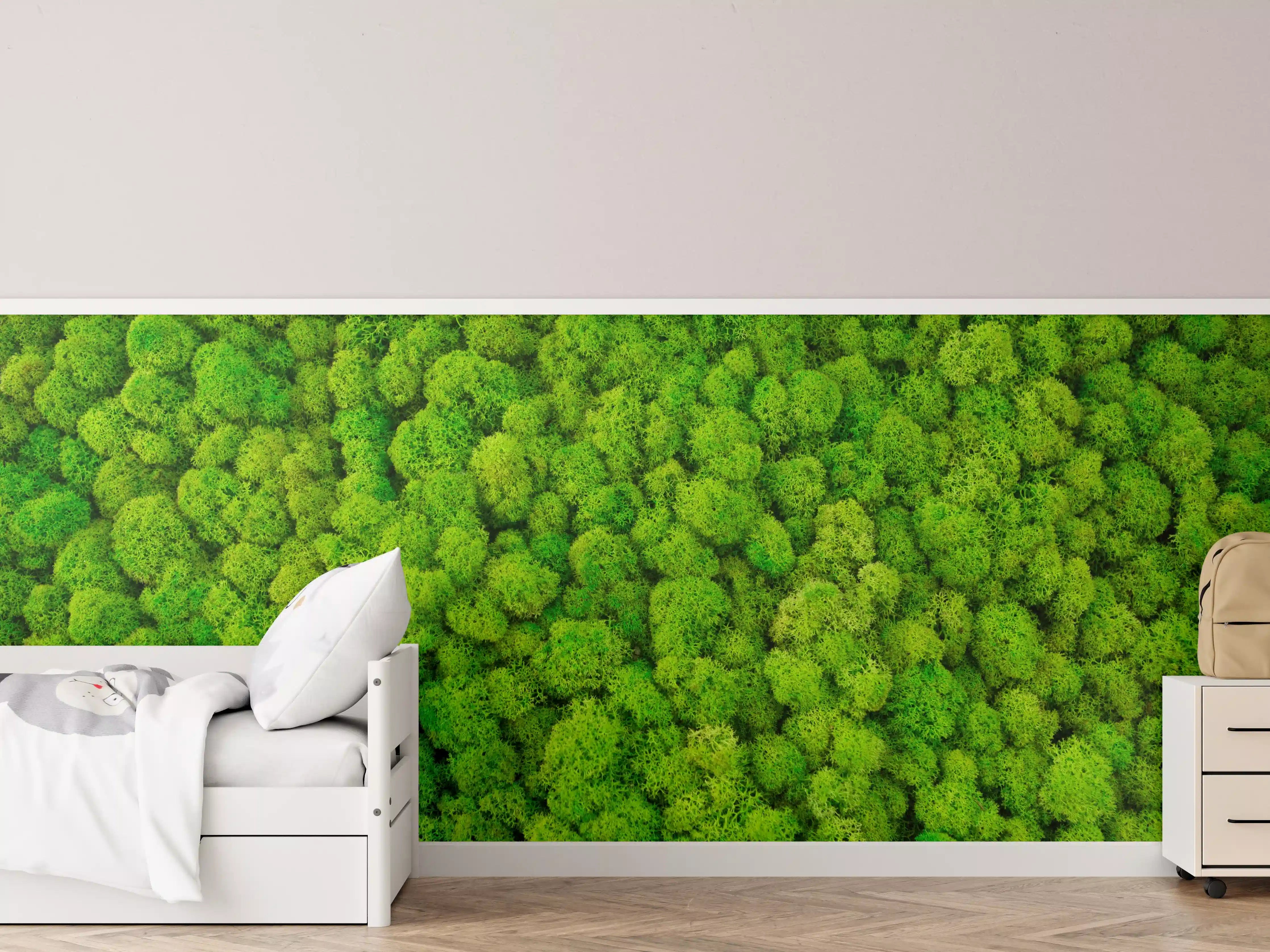 Kinderzimmer Wandgestaltung - dekoratives Moos Design