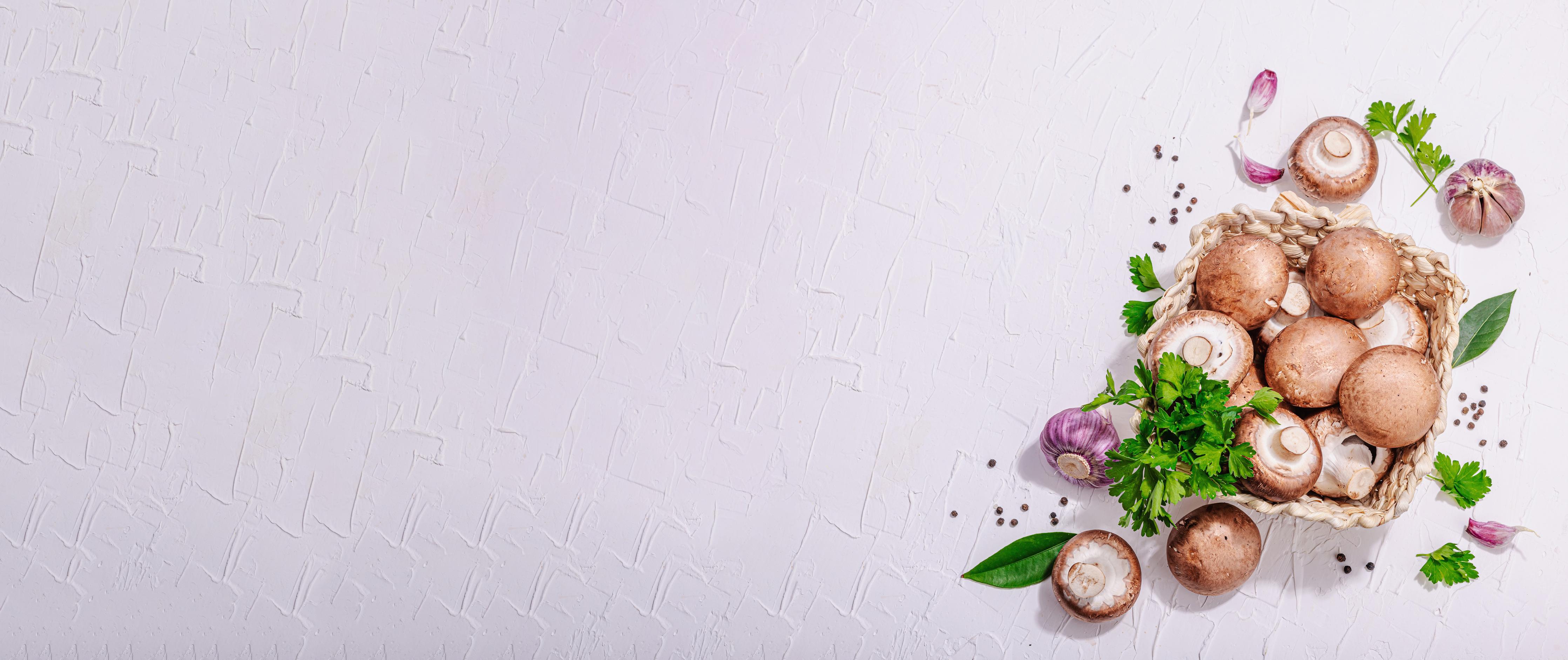 Küchenrückwand-Weiße Champignon Küchenrückwand