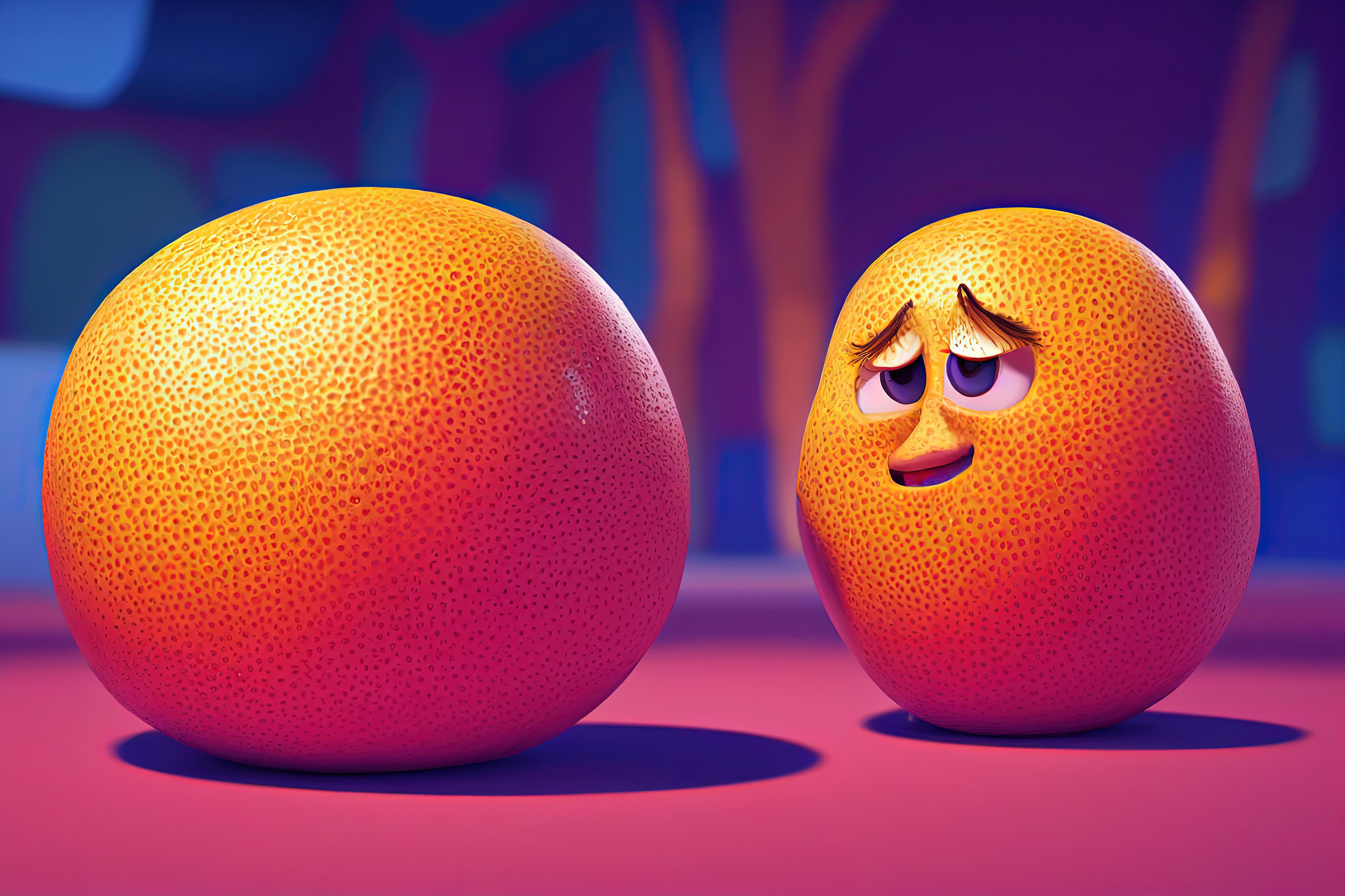 Küchenrückwand-Cartoon Orangen