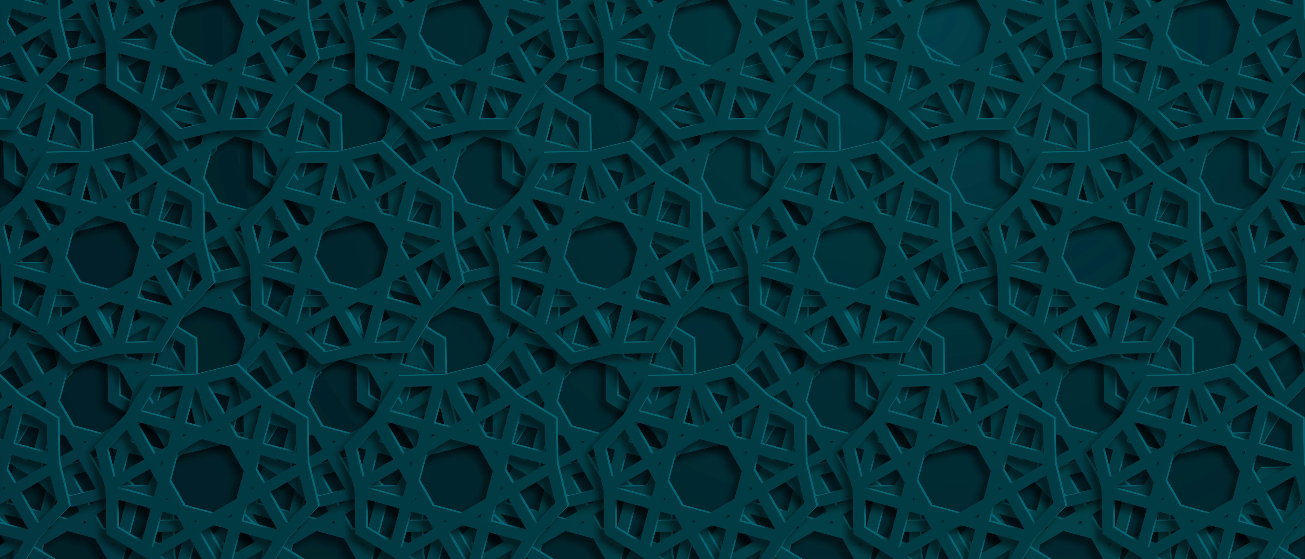 Küchenrückwand-Dunkelblaues Islamisches Ziermuster