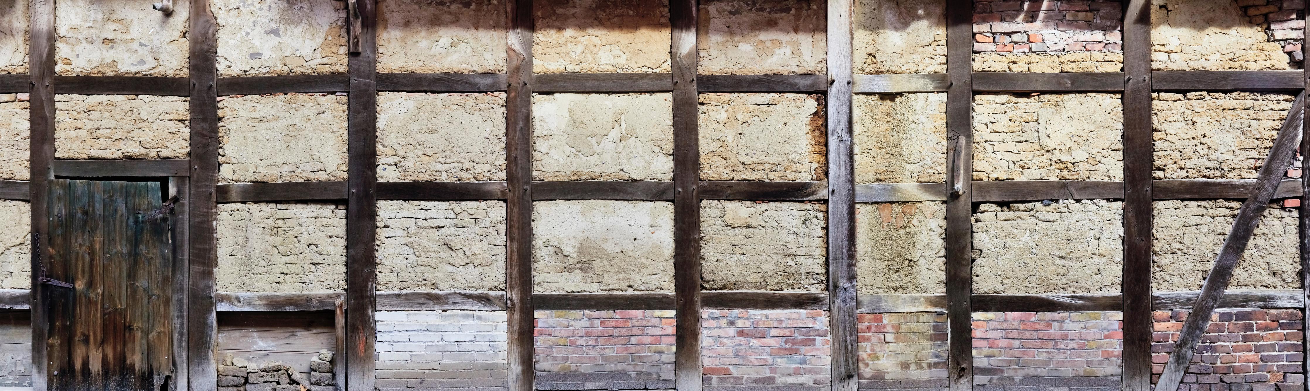 Küchenrückwand-Eingang eines Deutschen Fachwerkhauses